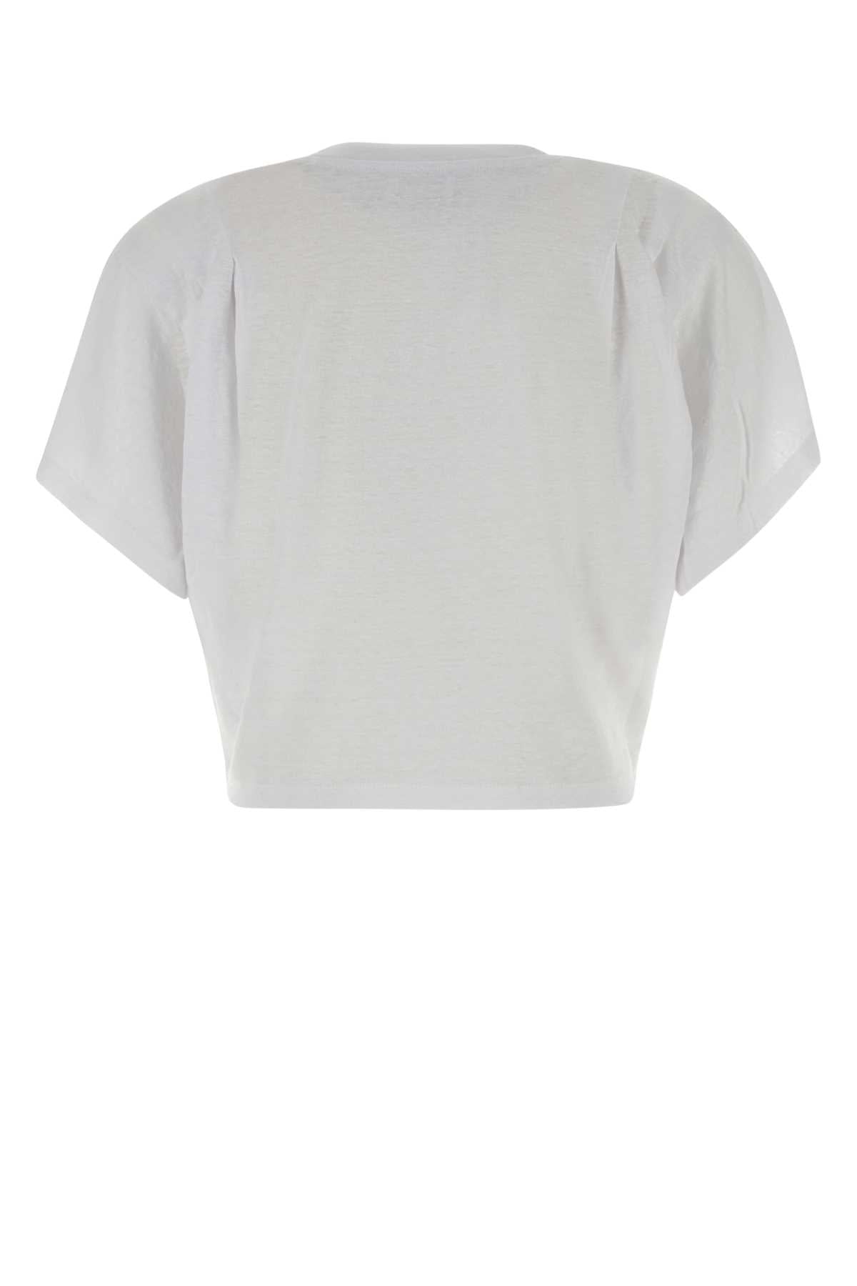 Isabel Marant Etoile Women White Linen Kayanzae T-Shirt ISABEL MARANT ETOILE