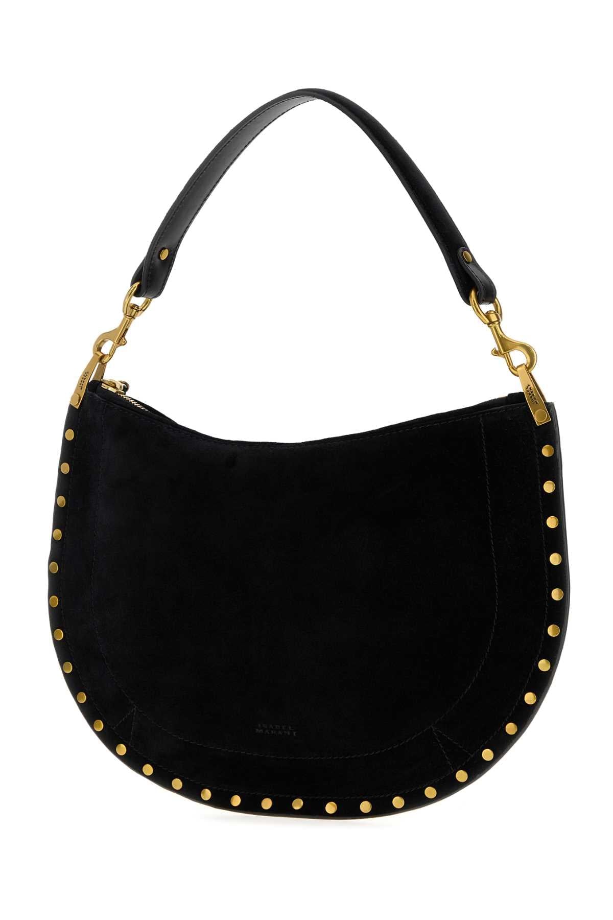 Isabel Marant Women Black Suede Oskan Shoulder Bag ISABEL MARANT