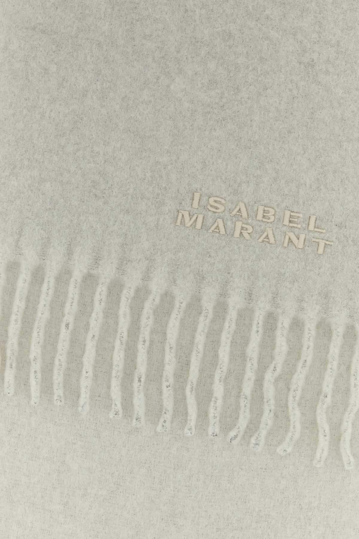 Isabel Marant Women Light Grey Alpaca Blend Firny Scarf ISABEL MARANT