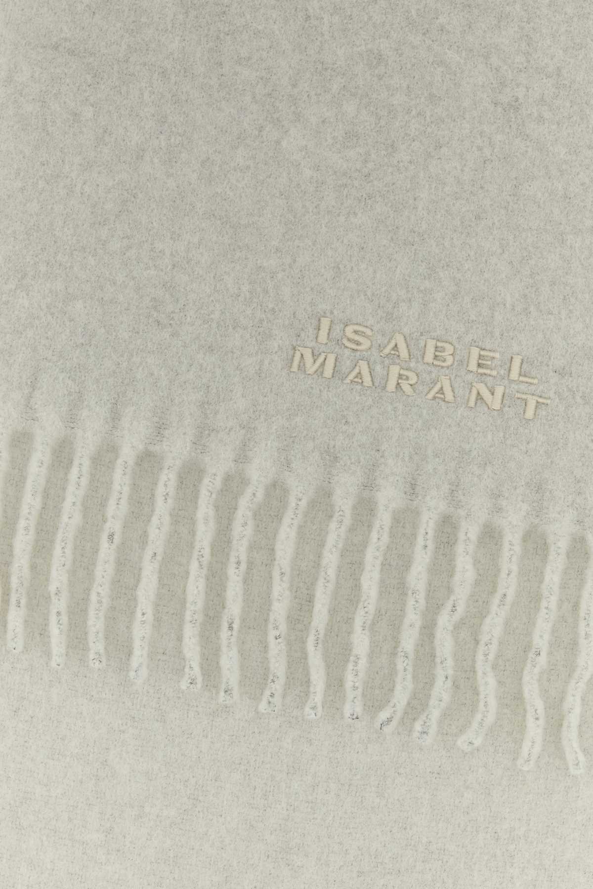 Isabel Marant Women Light Grey Alpaca Blend Firny Scarf ISABEL MARANT