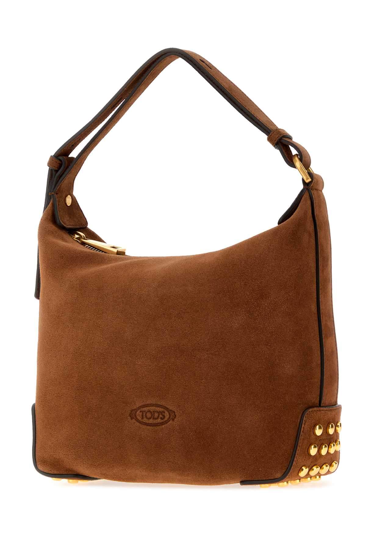 Tod's Women Brown Suede Mini Shoulder Bag TOD'S
