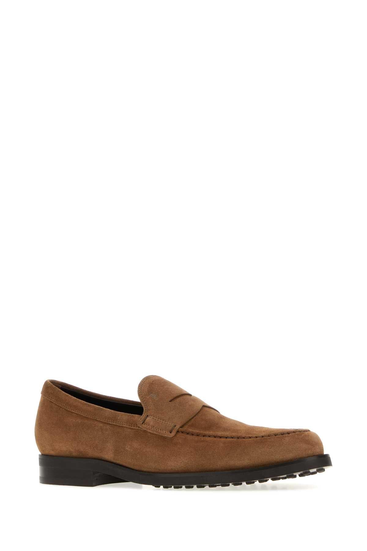 Tod's Men Camel Suede Loafers TOD'S