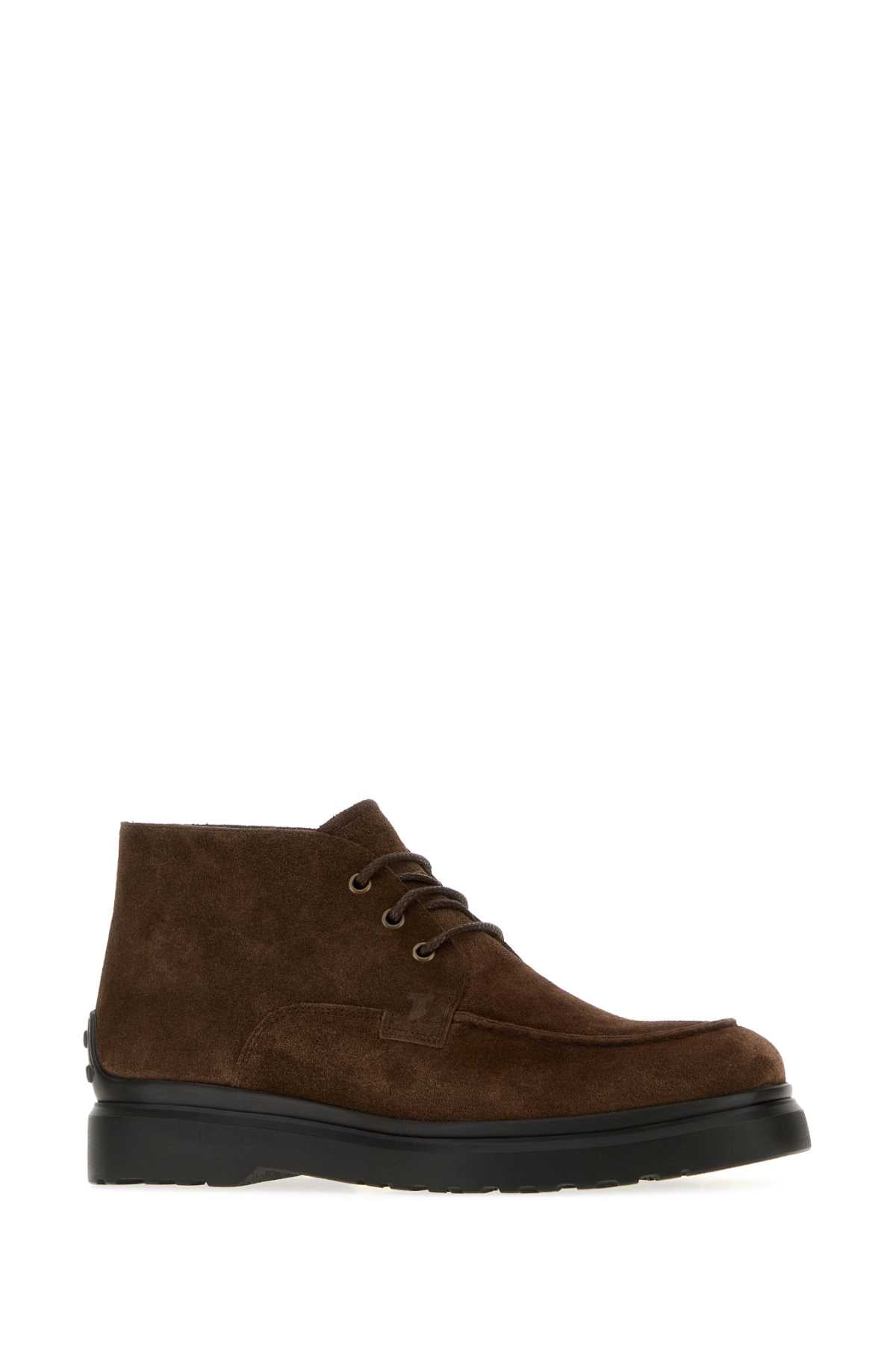 Tod's Men Chocolate Suede Ankle Boots TOD'S