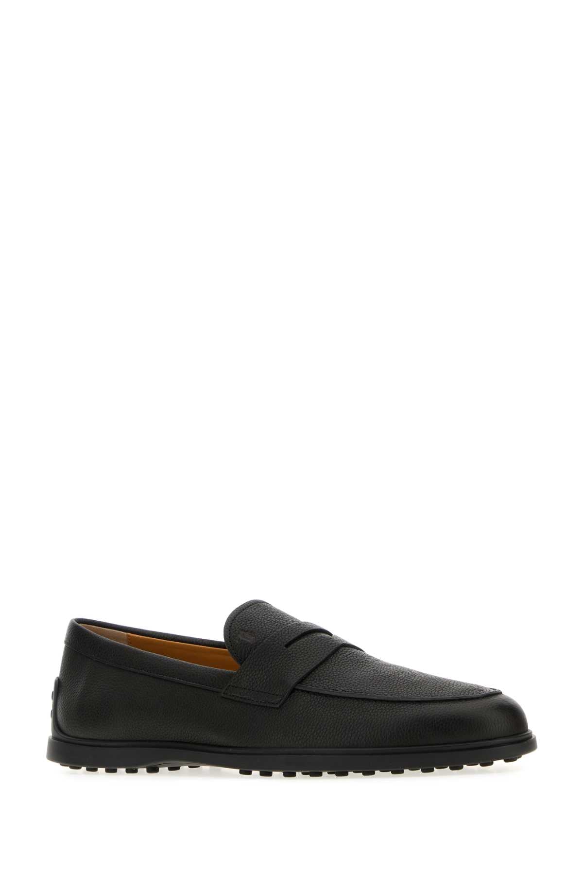 Tod's Men Black Leather Loafers TOD'S