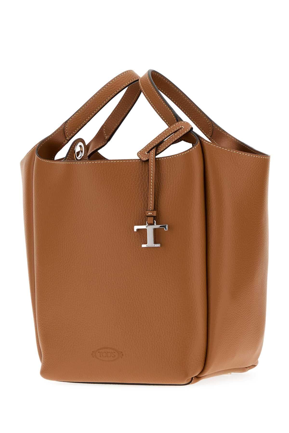 Tod's Women Camel Leather Apa Bucket Bag TOD'S