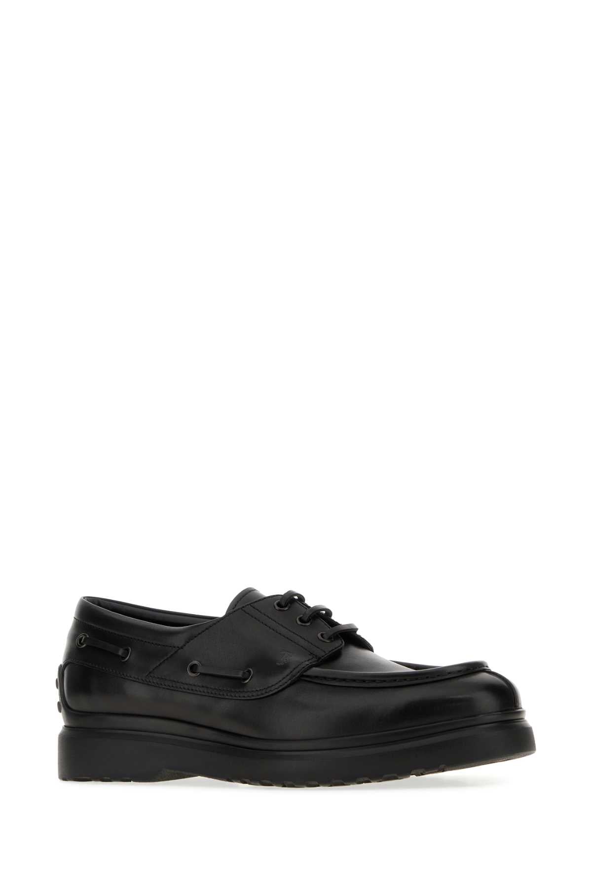 Tod's Men Black Leather Loafers TOD'S