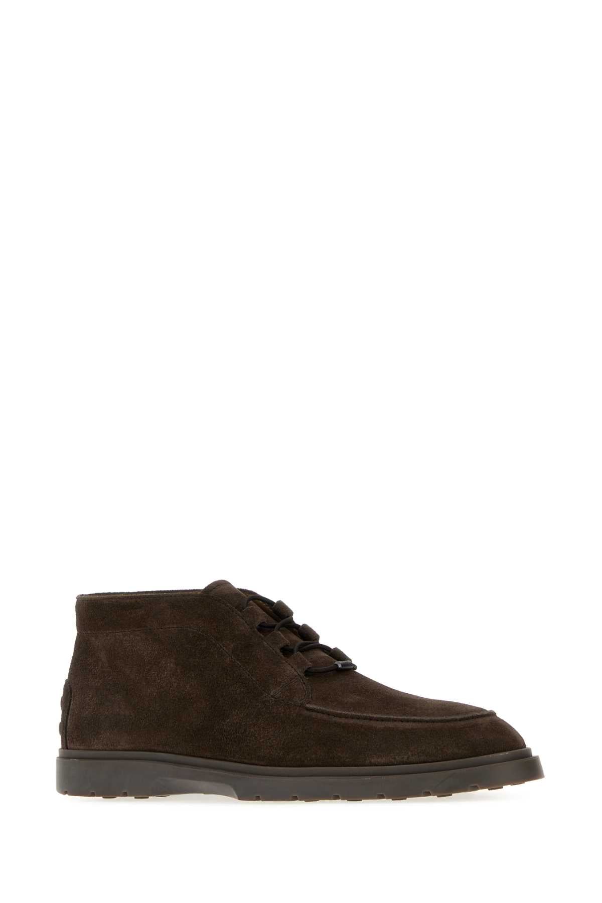 Tod's Men Brown Suede Lace-Up Shoes TOD'S