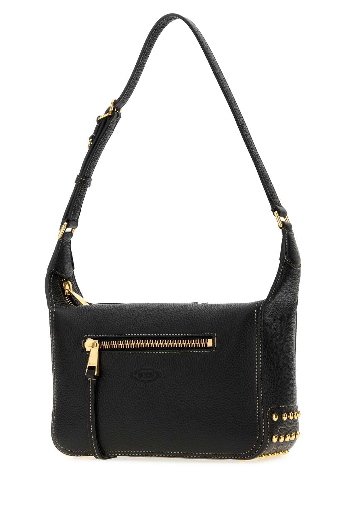 Tod's Women Black Leather Shoulder Bag TOD'S