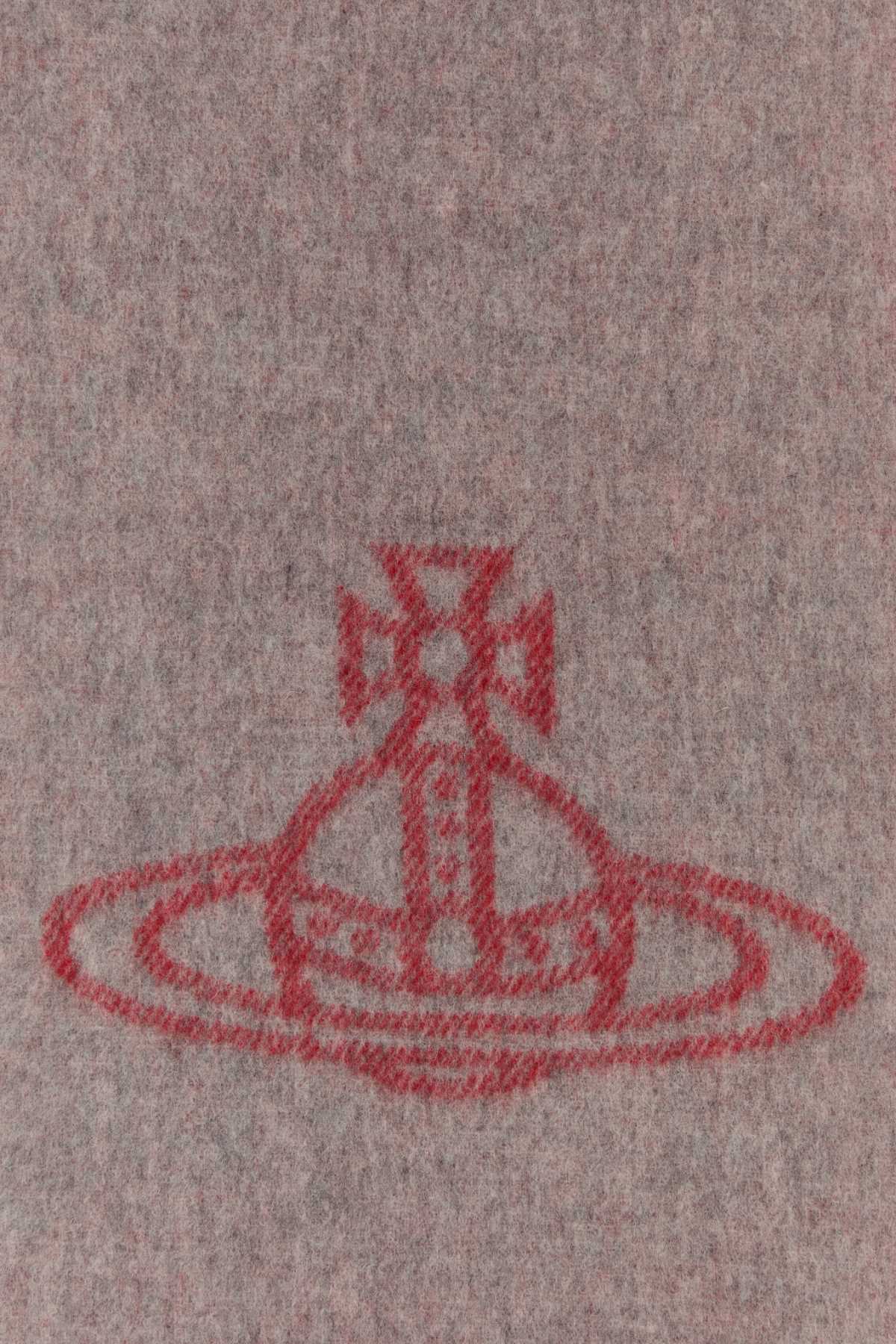 Vivienne Westwood Women Grey Wool Scarf VIVIENNE WESTWOOD