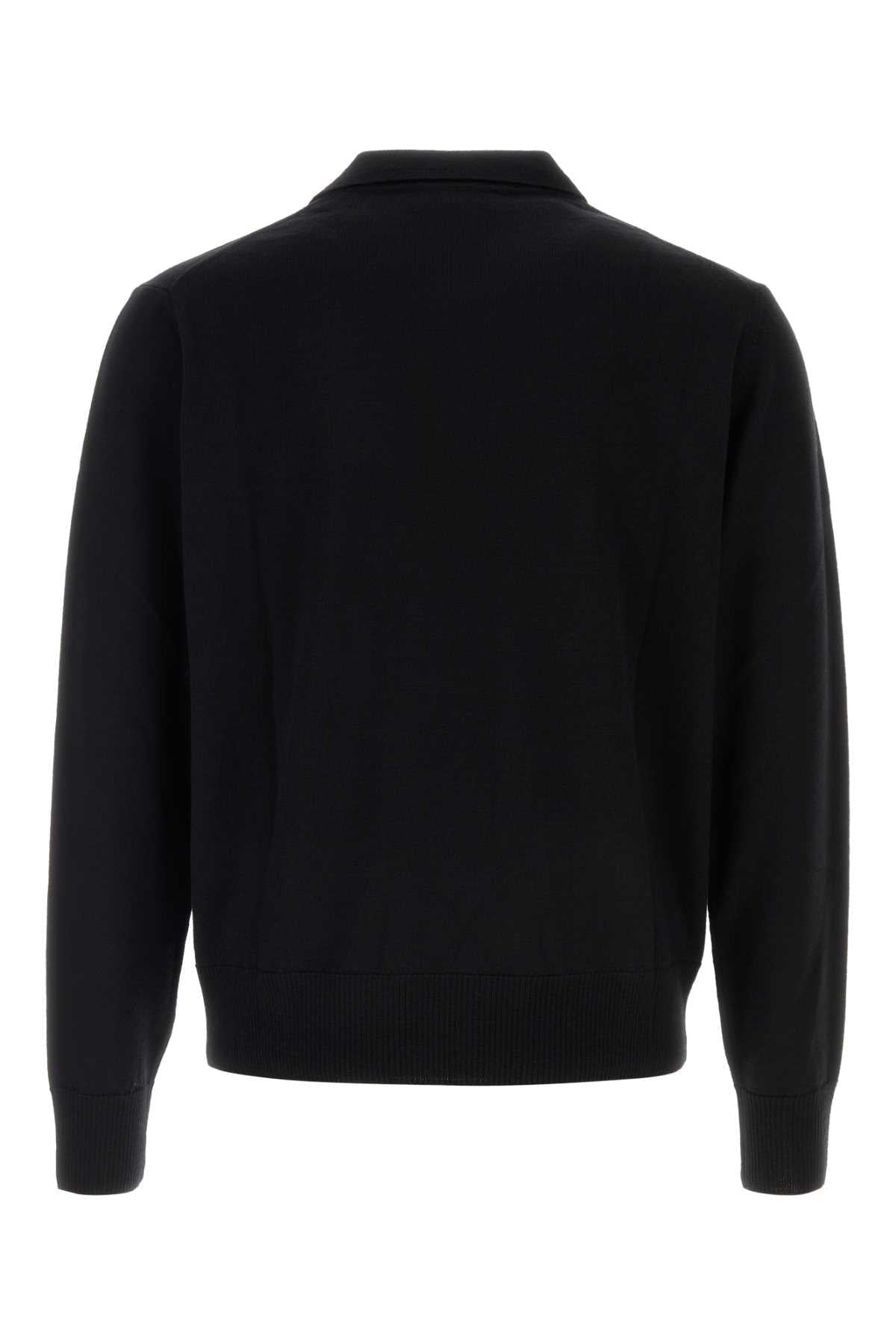 Vivienne Westwood Men Black Wool Mark Polo Shirt VIVIENNE WESTWOOD