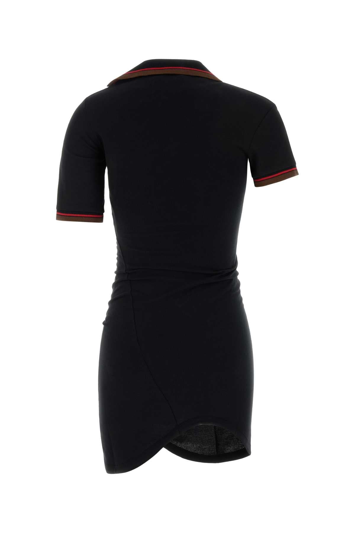 Vivienne Westwood Women Black Piquet Polo Shirt VIVIENNE WESTWOOD