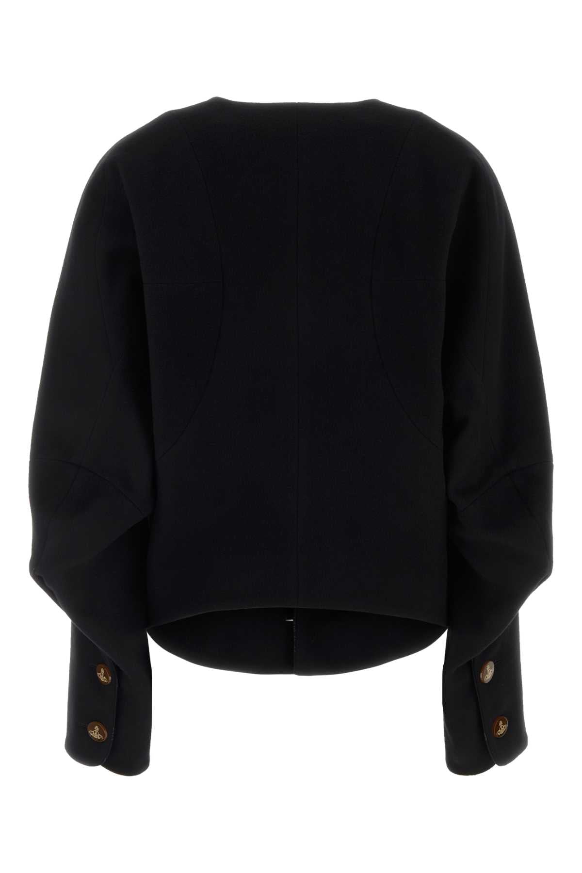 Vivienne Westwood Women Black Wool Blend Puorpoint Jacket VIVIENNE WESTWOOD