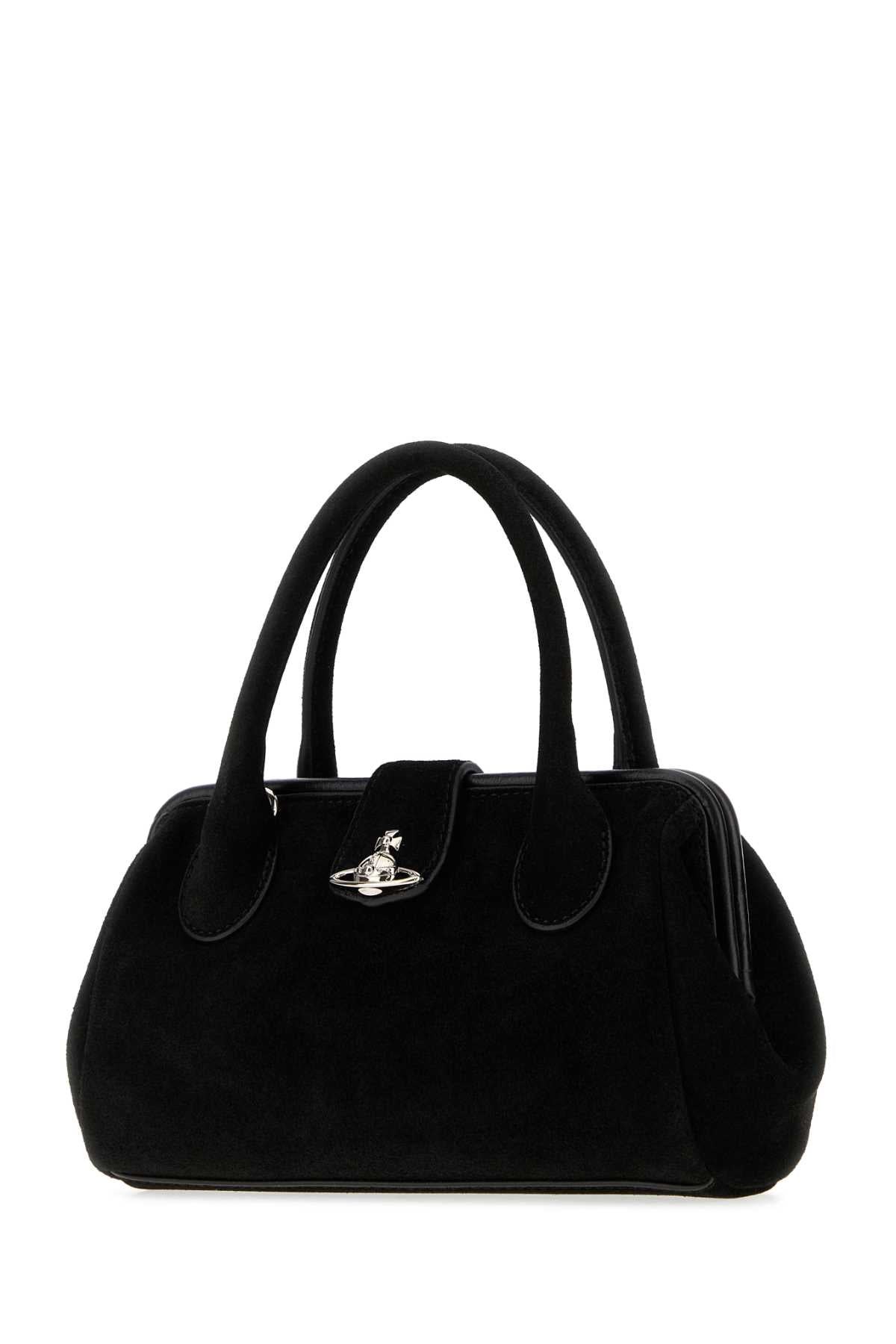 Vivienne Westwood Women Black Suede Pamela Handbag VIVIENNE WESTWOOD