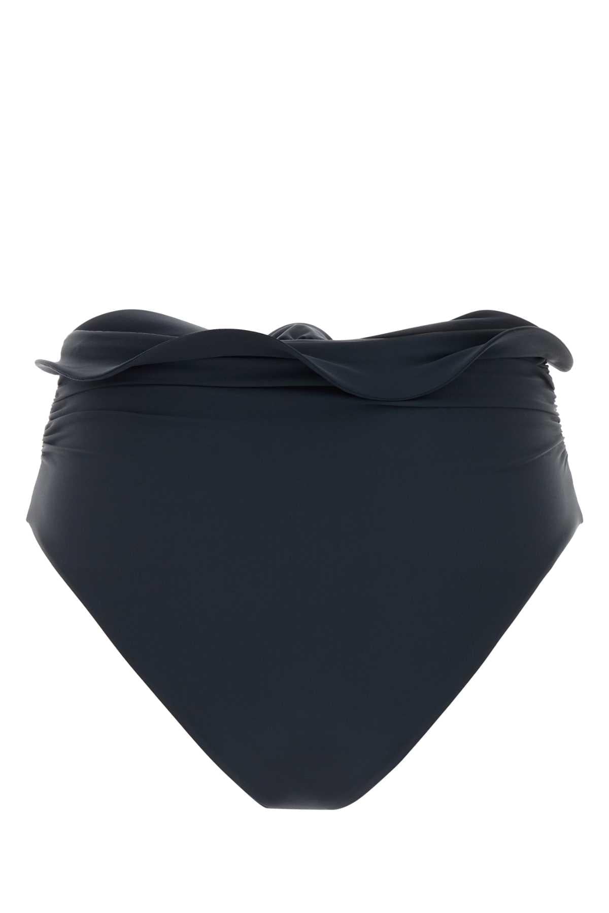 Magda Butrym Women Denim Blue Stretch Nylon Bikini Bottom MAGDA BUTRYM