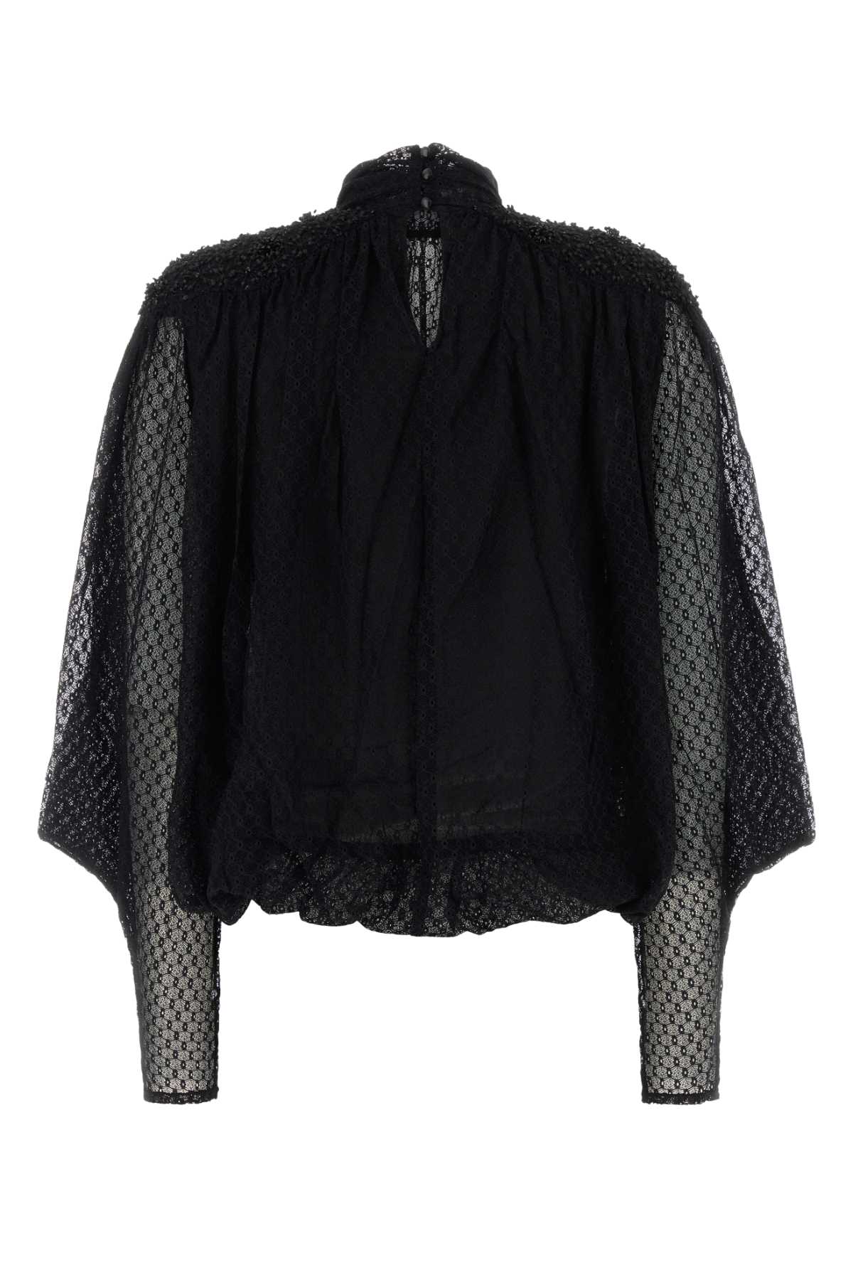 Isabel Marant Women Black Stretch Lace Oeste Blouse ISABEL MARANT