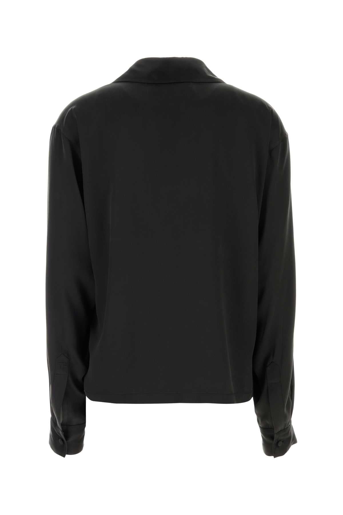 Tom Ford Women Black Satin Blouse TOM FORD