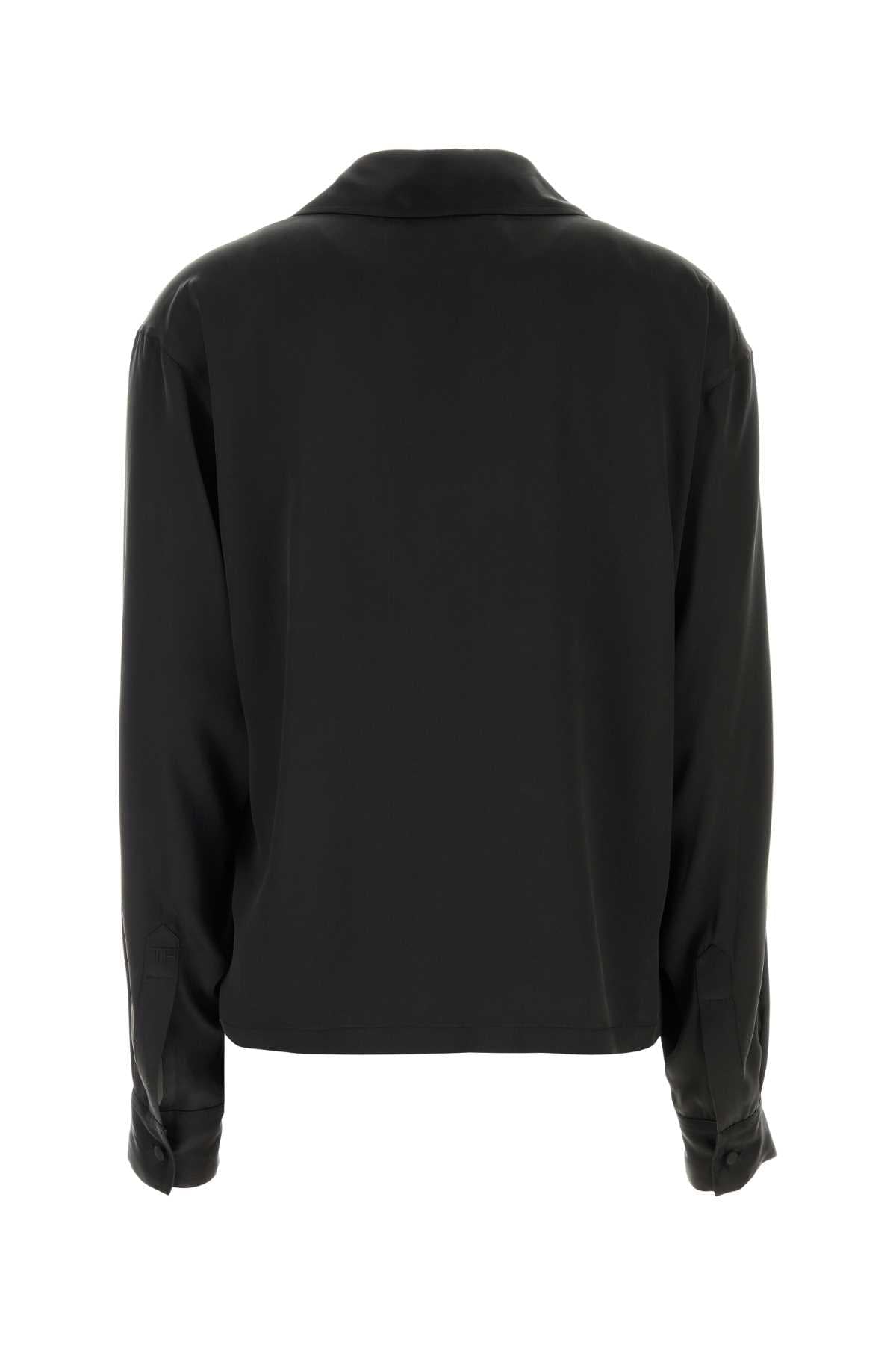 Tom Ford Women Black Satin Blouse TOM FORD