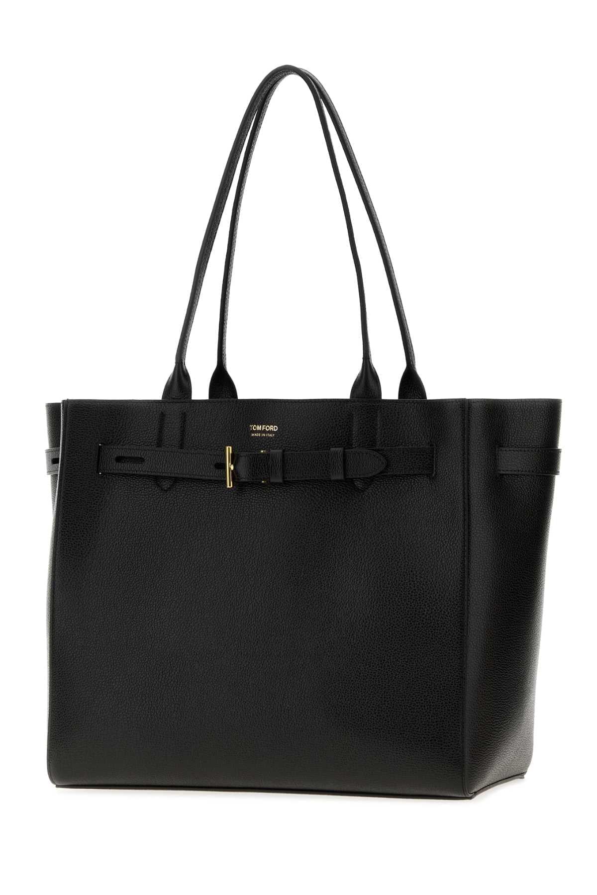 Tom Ford Women Black Leather Shopping Bag TOM FORD