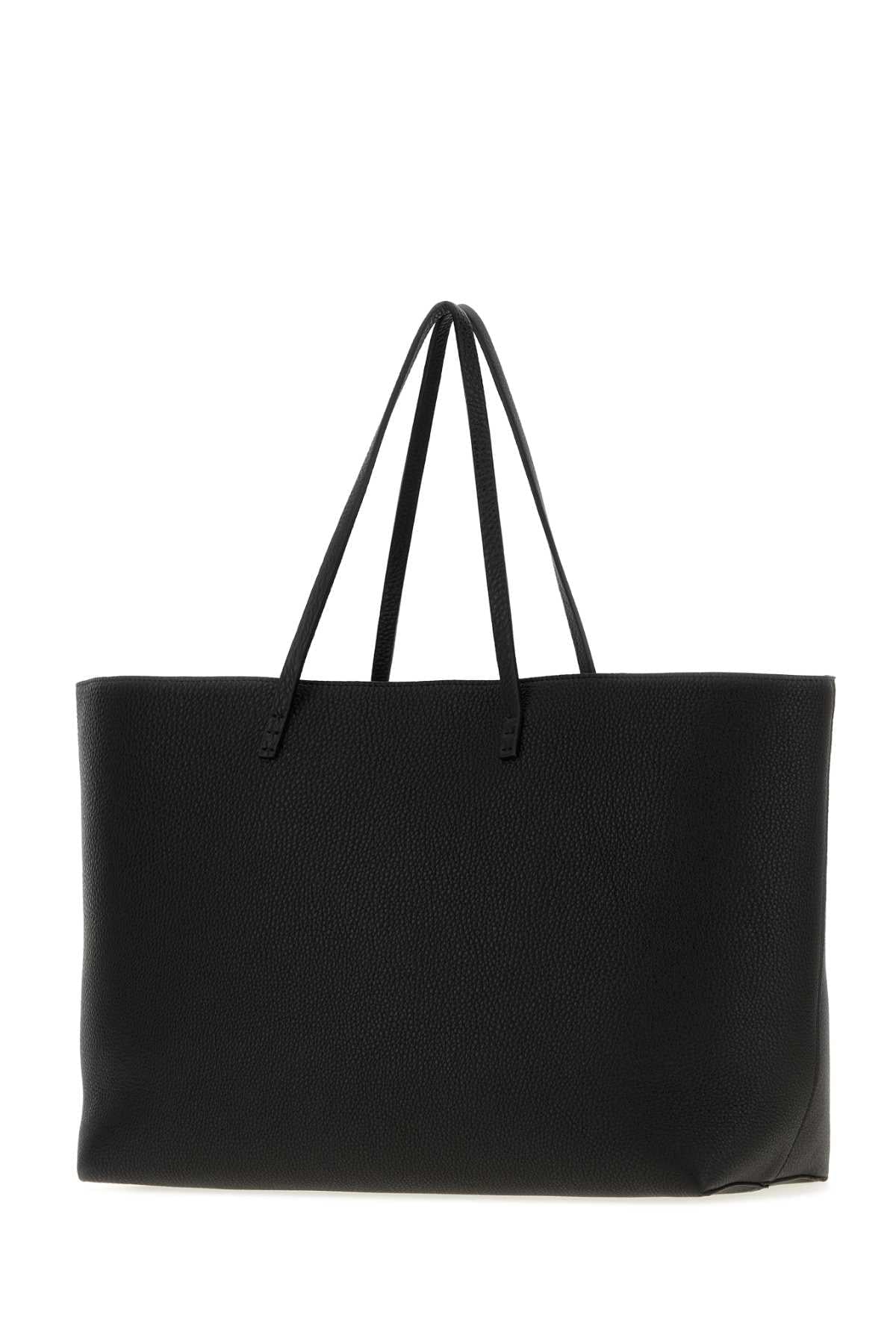 Fendi Women Black Leather Medium Roll Shopping Bag FENDI
