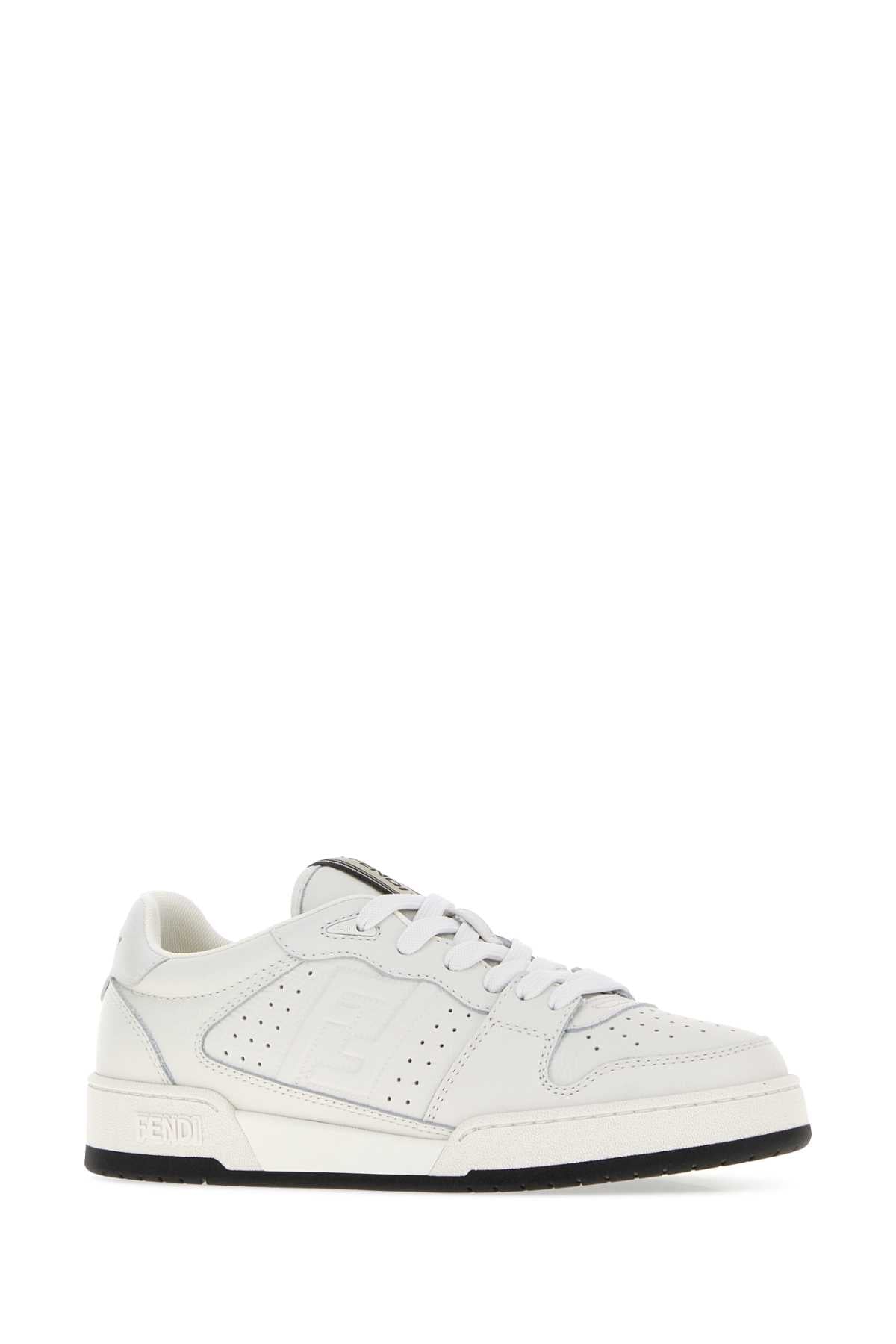 Fendi Women White Leather Fendi Match Sneakers FENDI