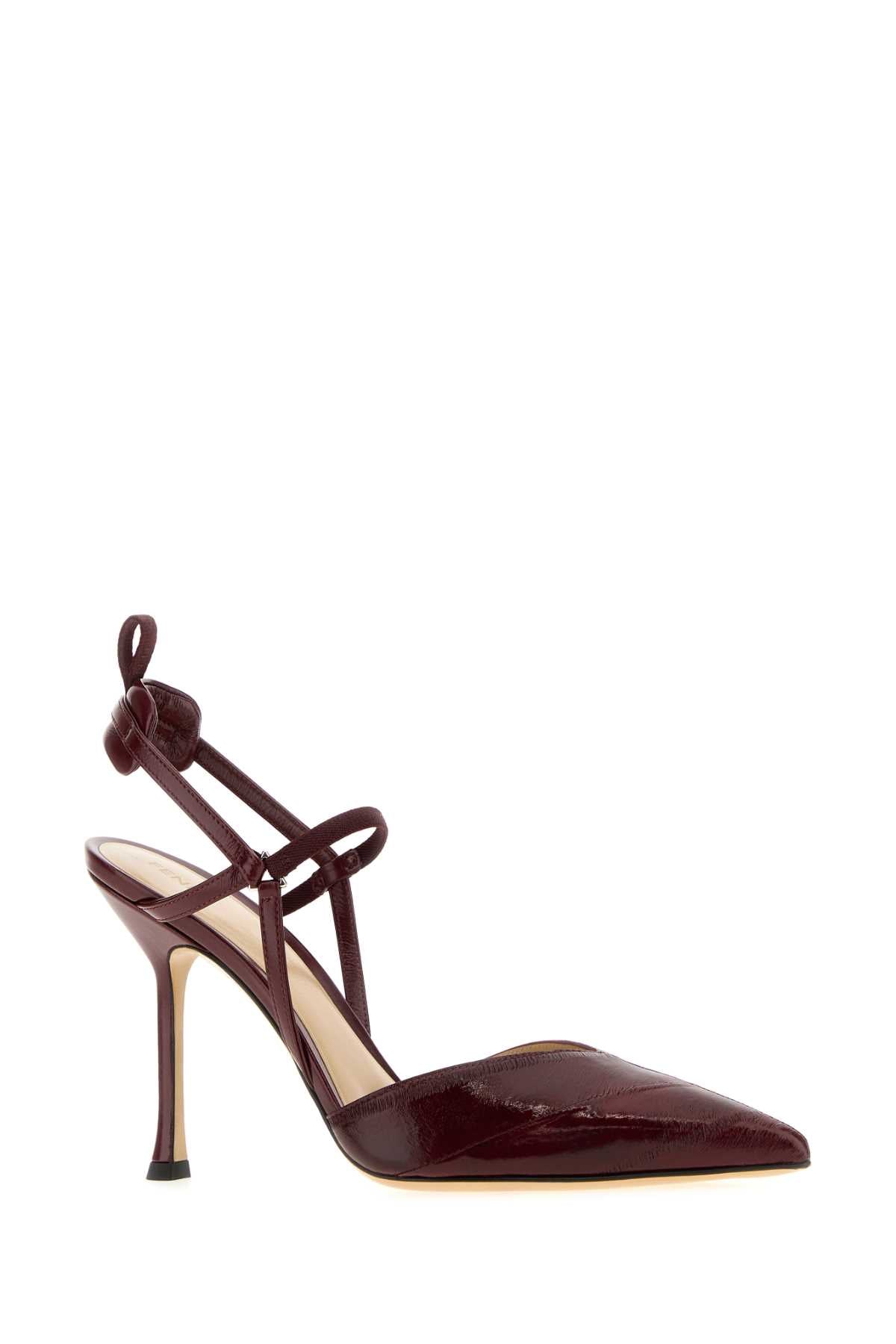 Fendi Women Burgundy Leather Very Colibr㬠Pumps FENDI