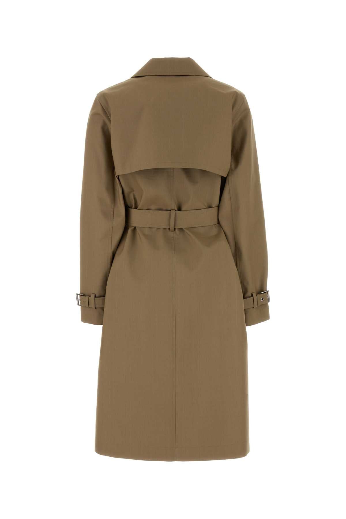 Fendi Women Beige Jacquard Trench Coat FENDI