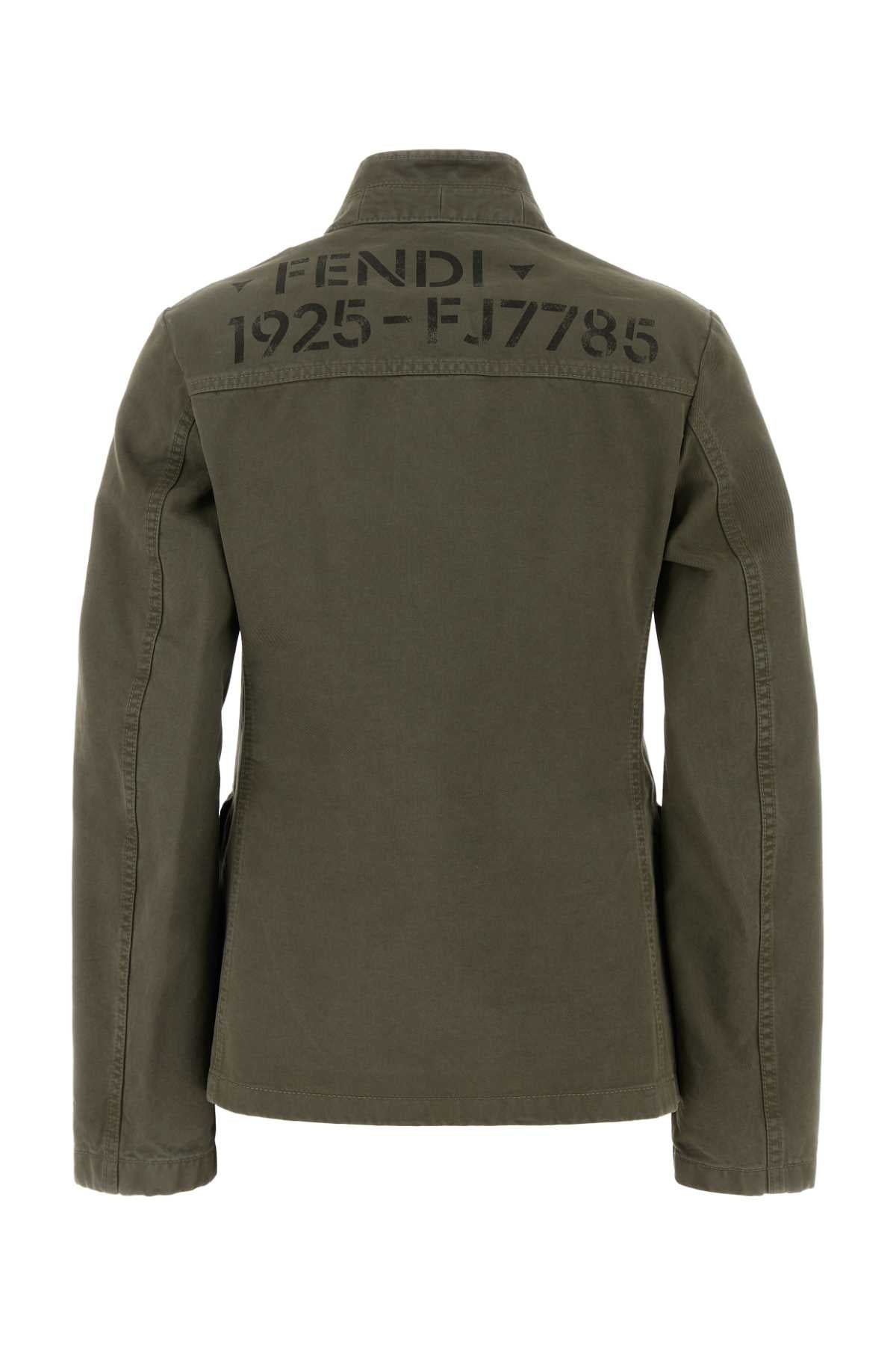 Fendi Women Army Green Drill Blazer FENDI