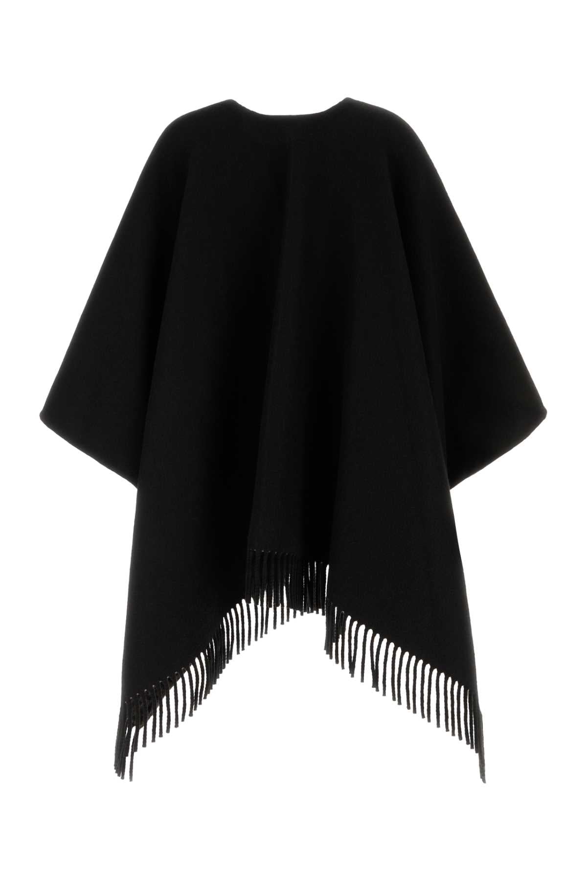 Fendi Women Black Cashmere And Wool Reversible Cape FENDI