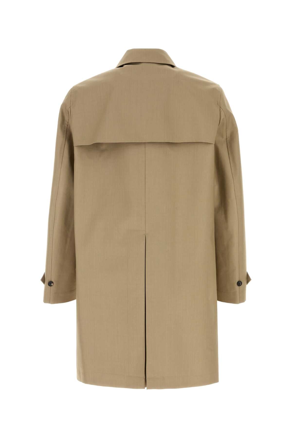 Fendi Men Beige Mackintosh Trench Coat FENDI