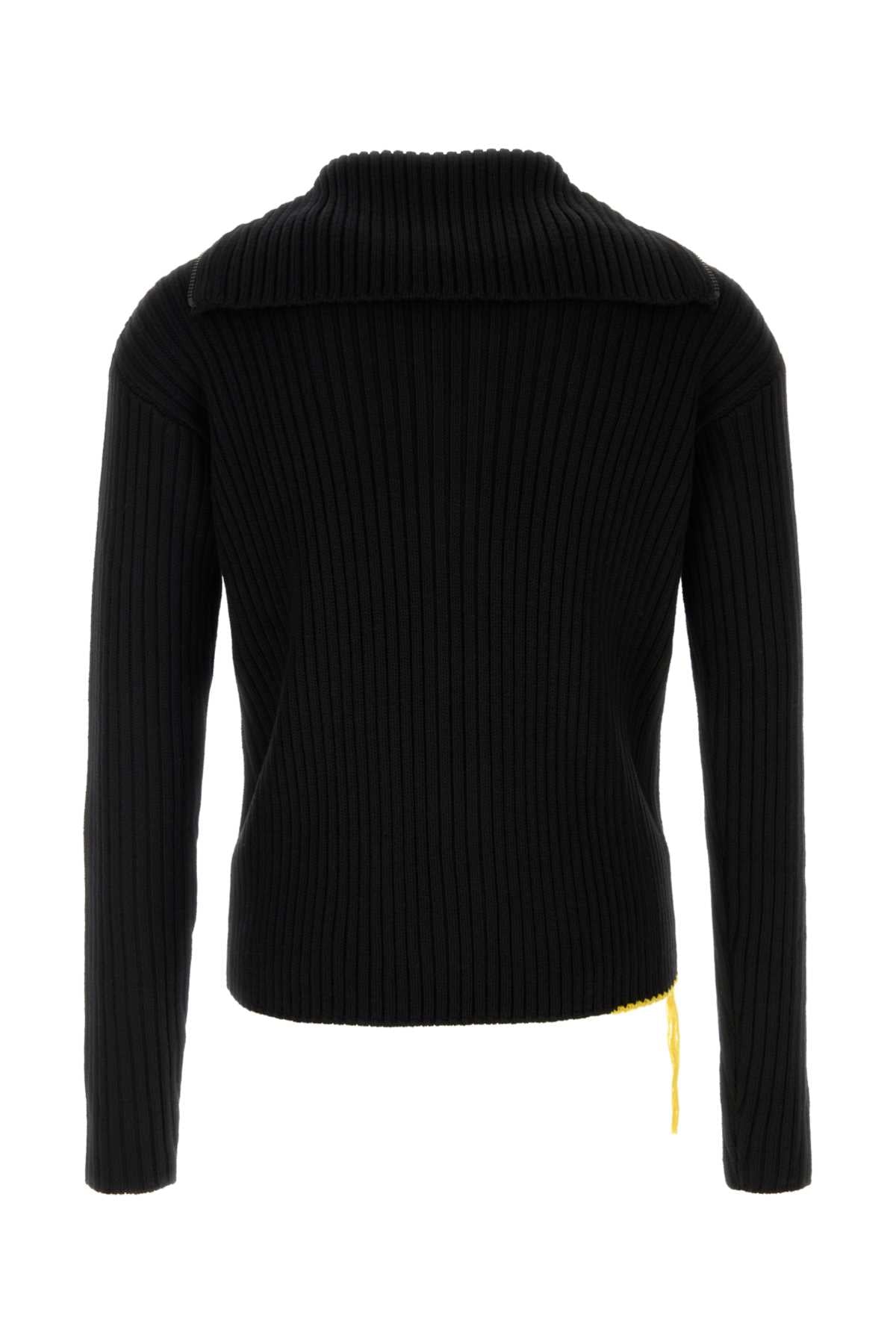 Fendi Men Black Wool Blend Cardigan FENDI