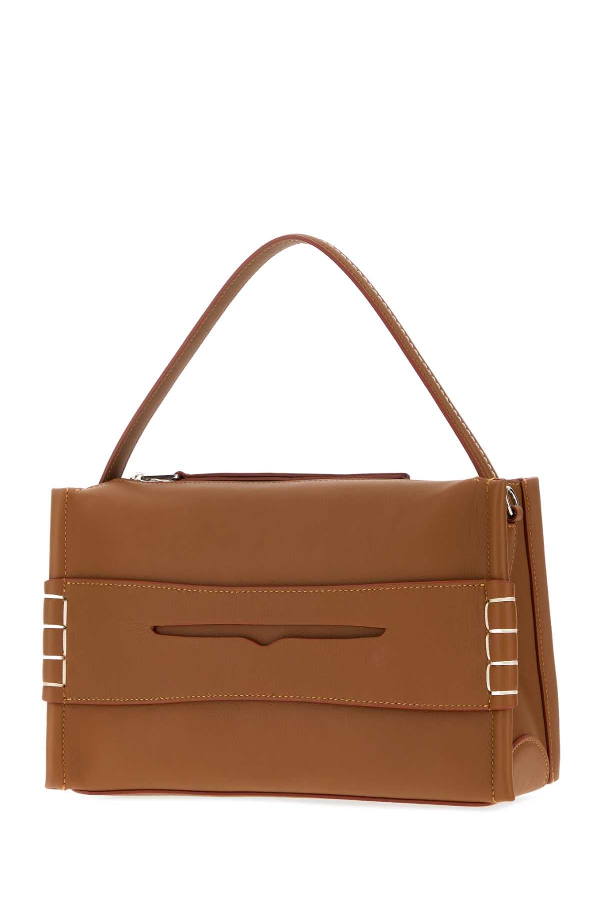 Jw Anderson Women Camel Leather Loafers Handbag J.W. ANDERSON