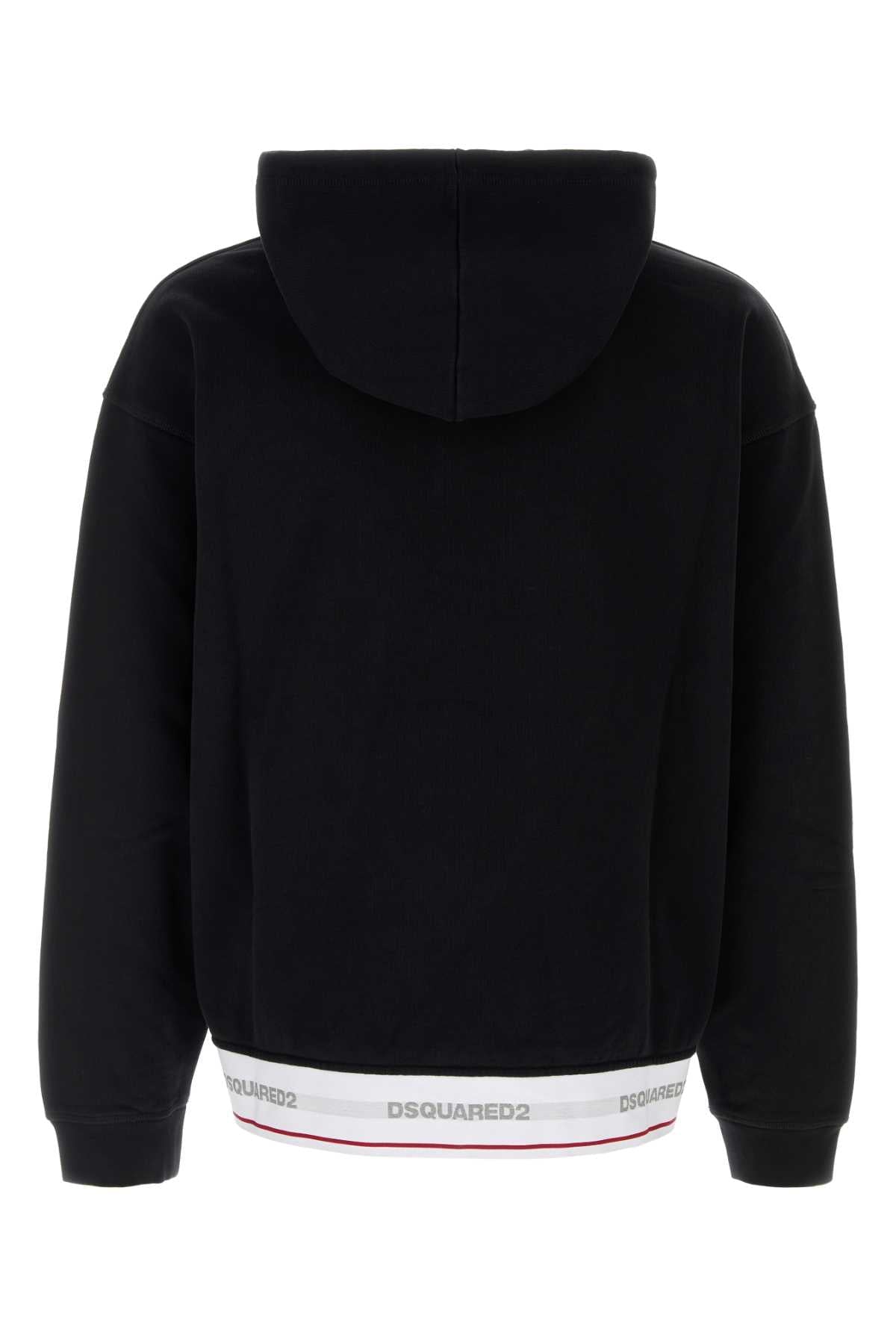 Dsquared Men Black Cotton Oversize Sweatshirt DSQUARED2