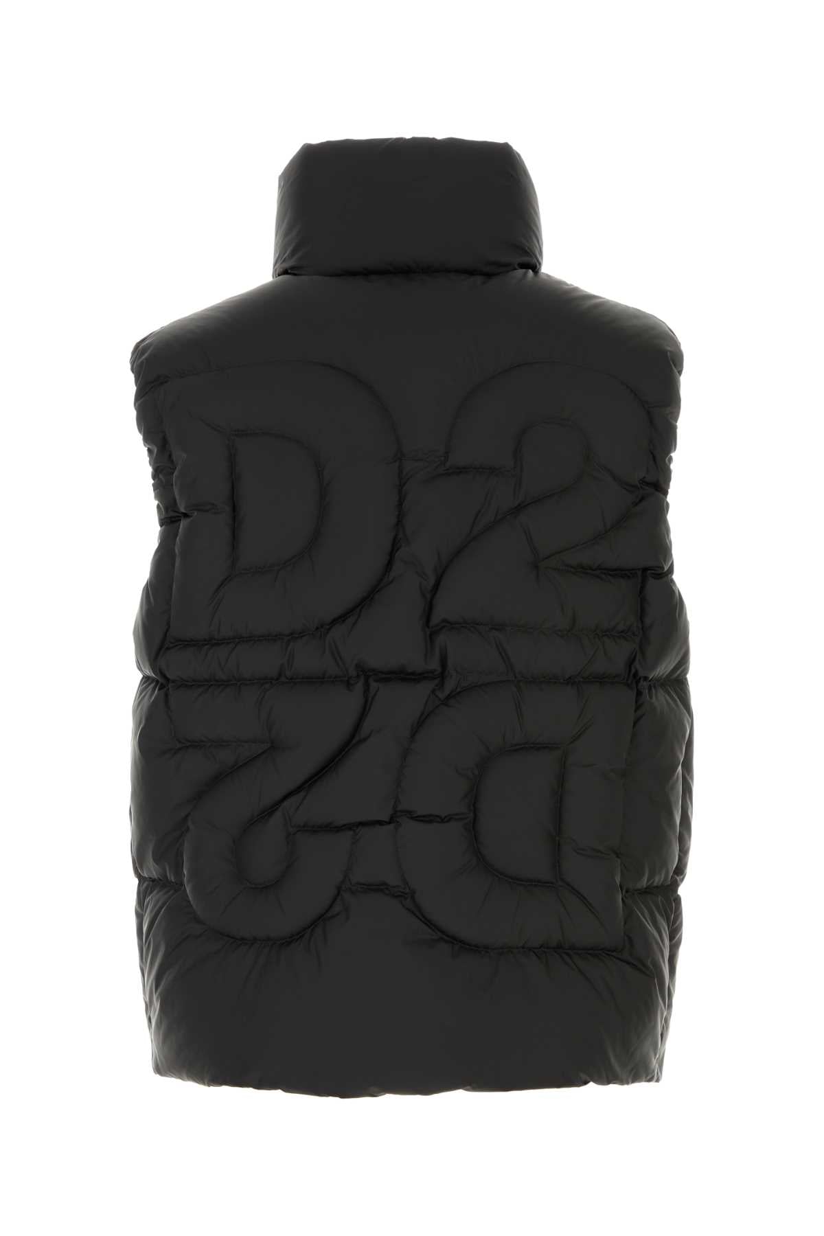 Dsquared Men Black Nylon Sleeveless Down Jacket DSQUARED2