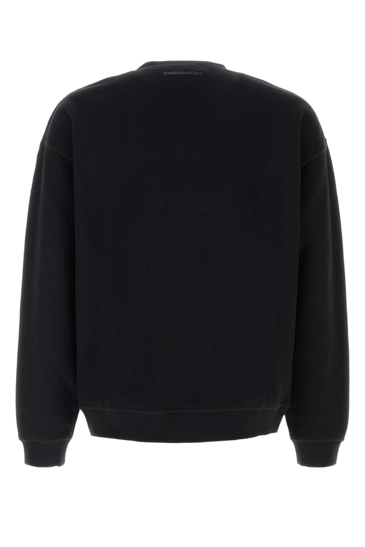 Dsquared Men Black Cotton Sweatshirt DSQUARED2