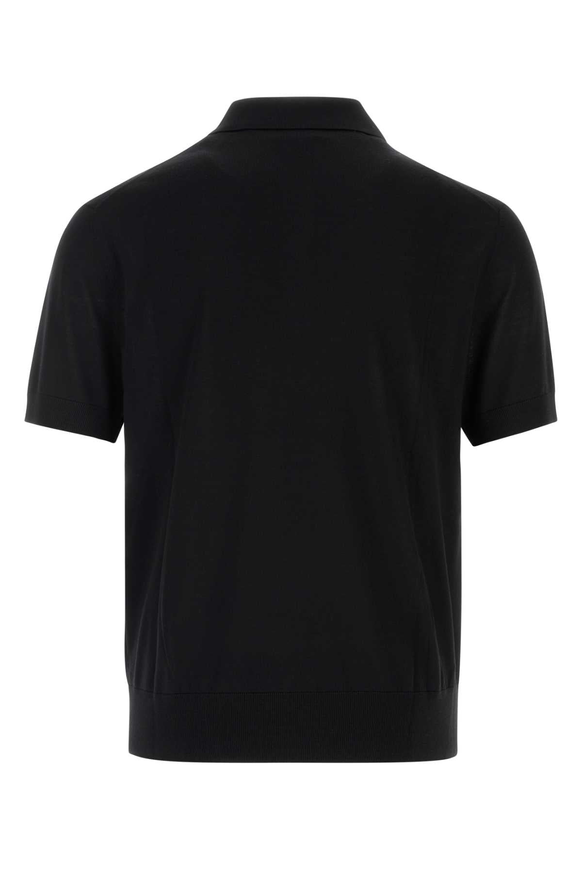Dsquared Men Black Wool Polo Shirt DSQUARED2