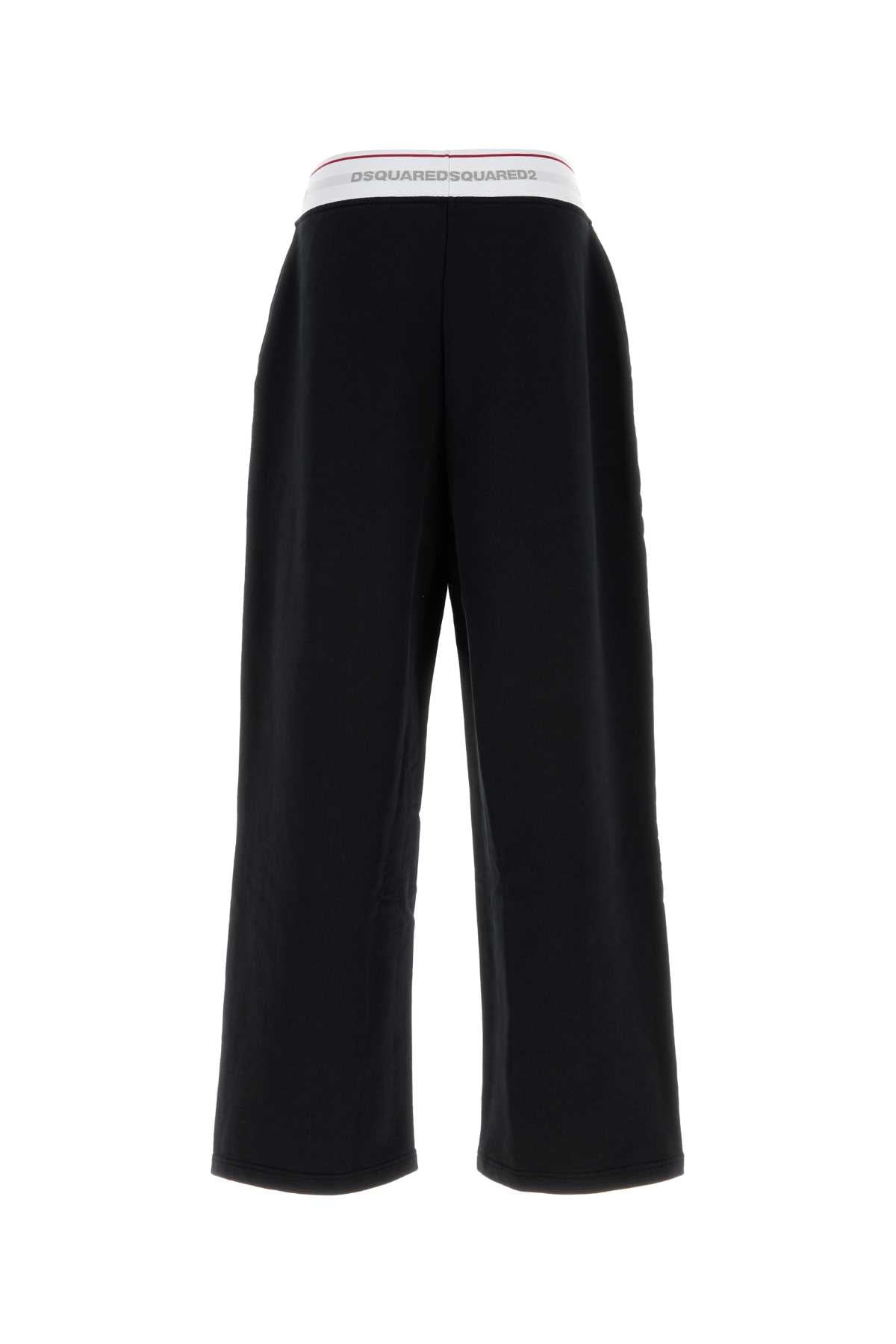 Dsquared Men Black Cotton Joggers DSQUARED2