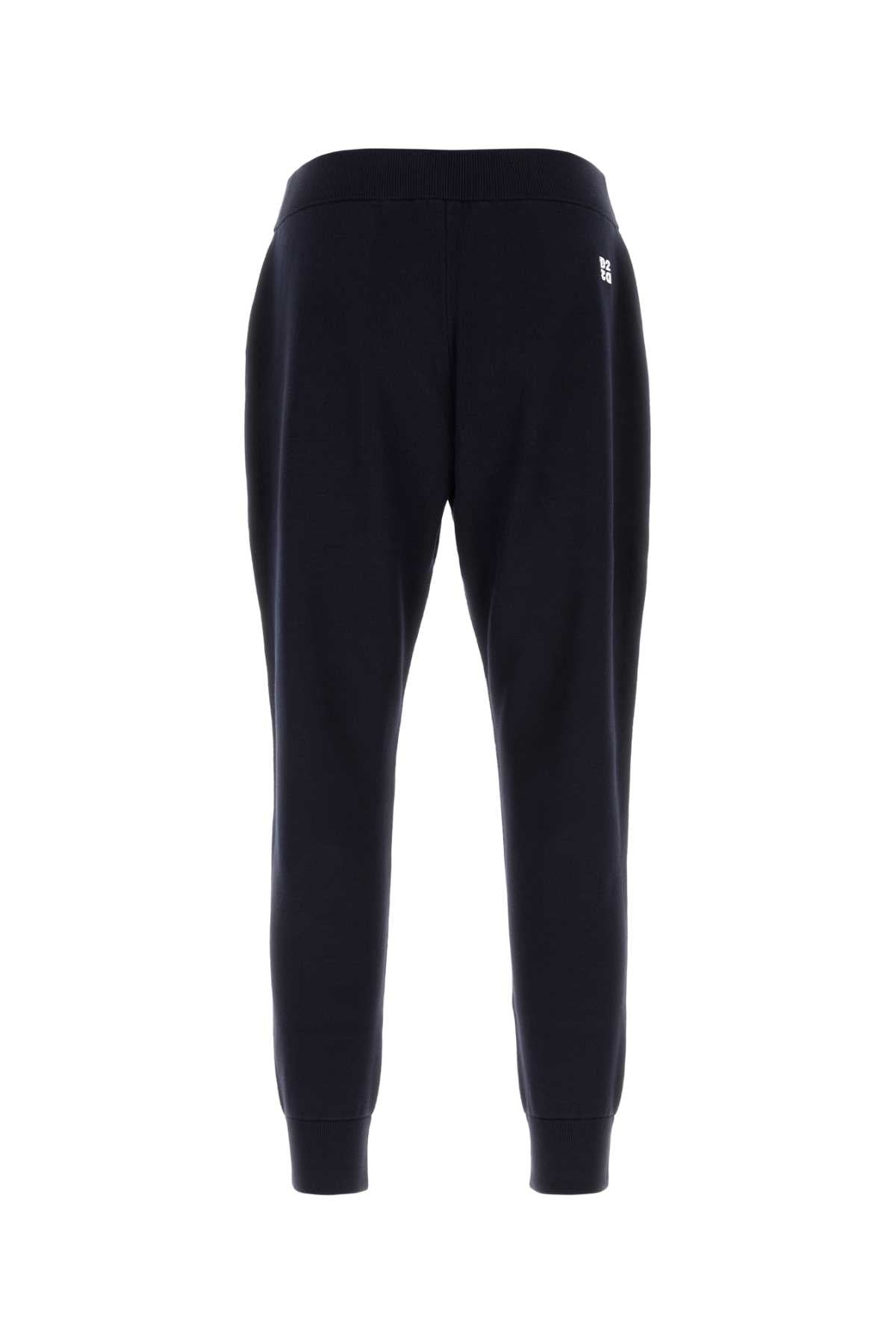 Dsquared Men Navy Blue Knit Joggers DSQUARED2