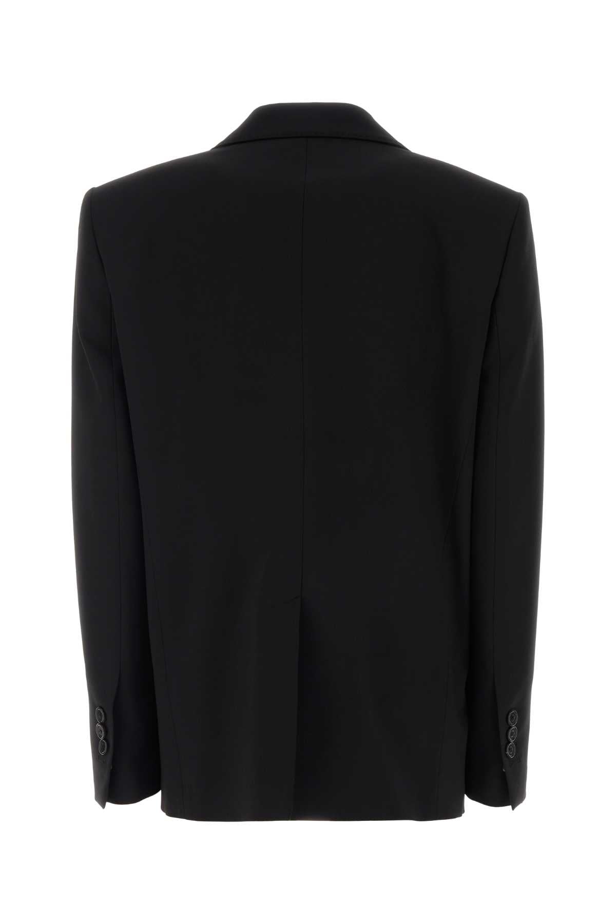 Dsquared Women Black Stretch Wool Blend Oversize Blazer DSQUARED2