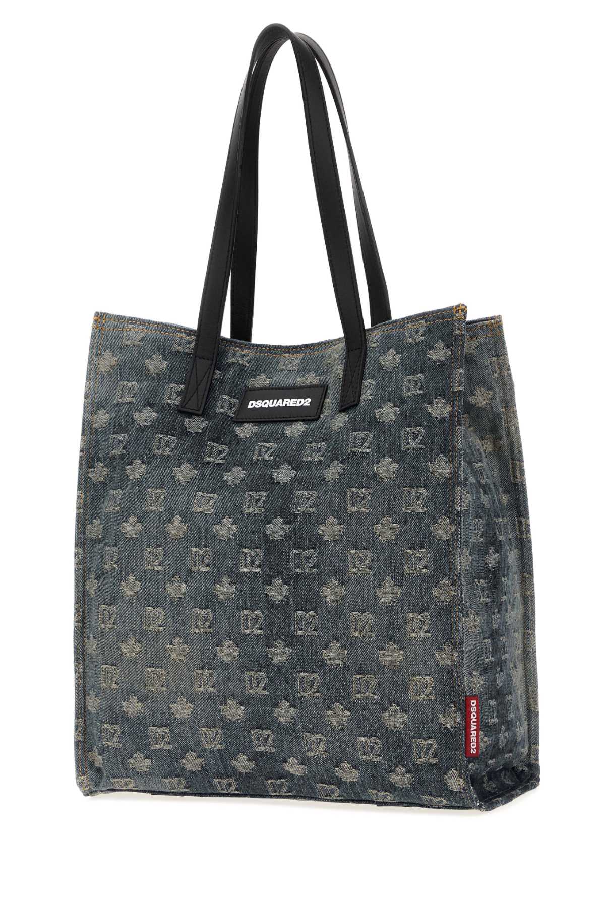 Dsquared Men Embroidered Denim D2 Shopping Bag DSQUARED2