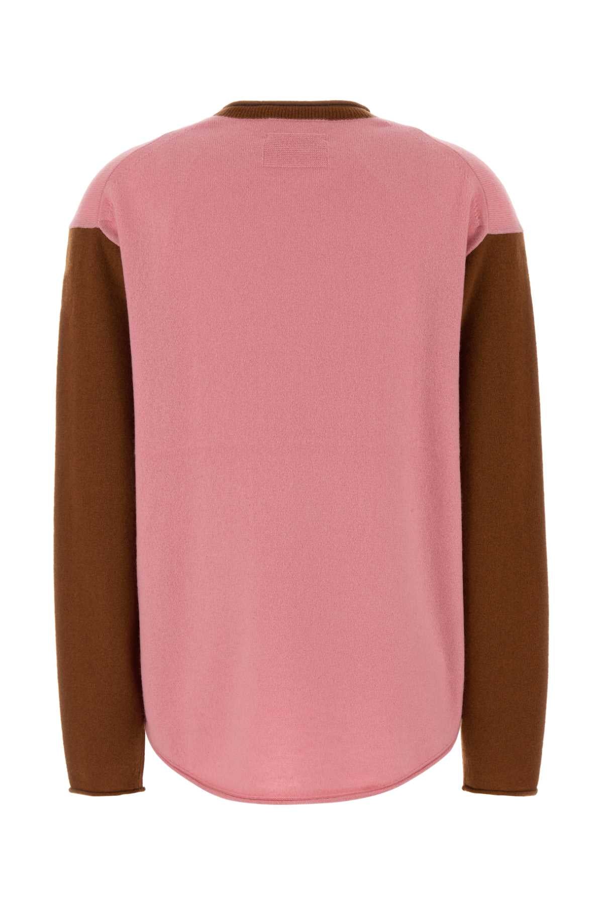 Guest In Residence Women Pink Cashmere Oversize Baseball Sweater GUEST IN RESIDENCE