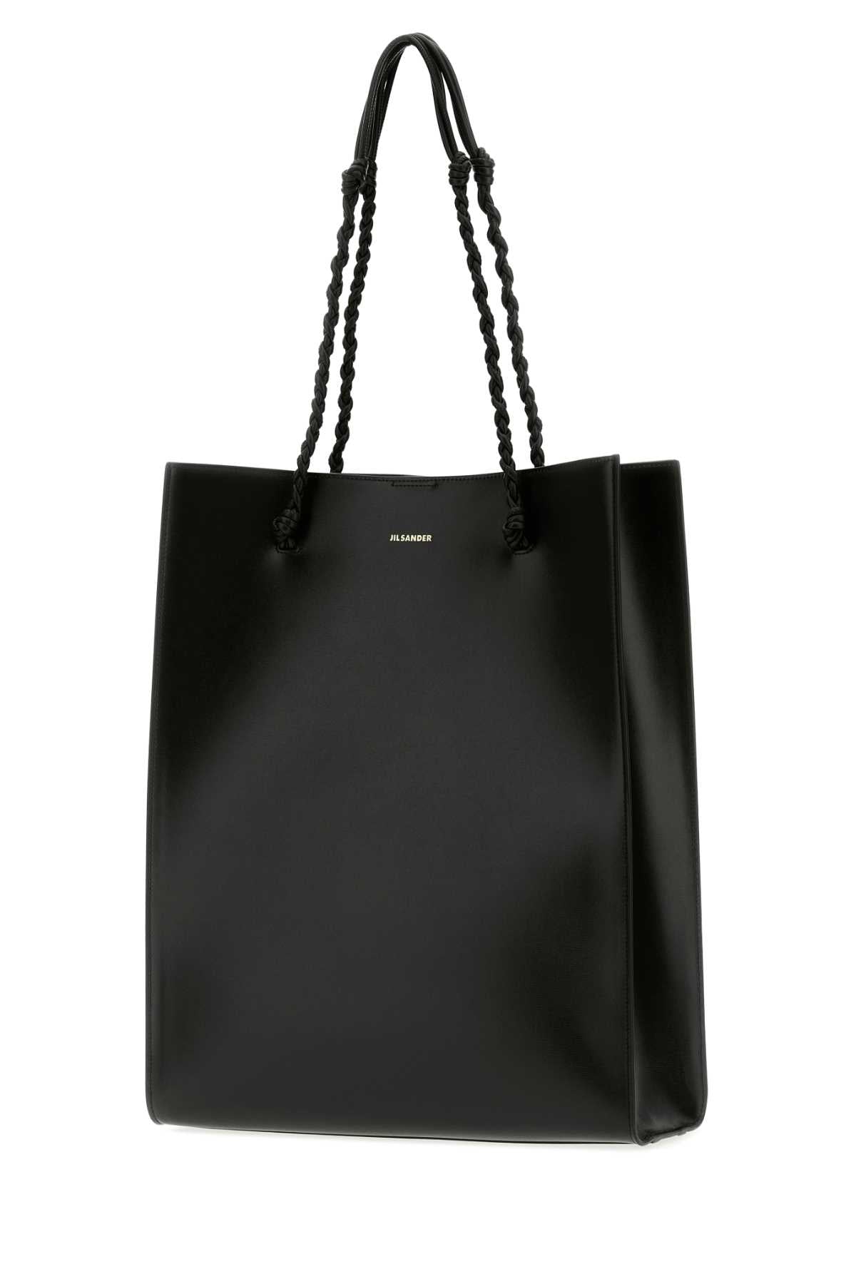 Jil Sander Women Black Leather Tangle Shopping Bag JIL SANDER