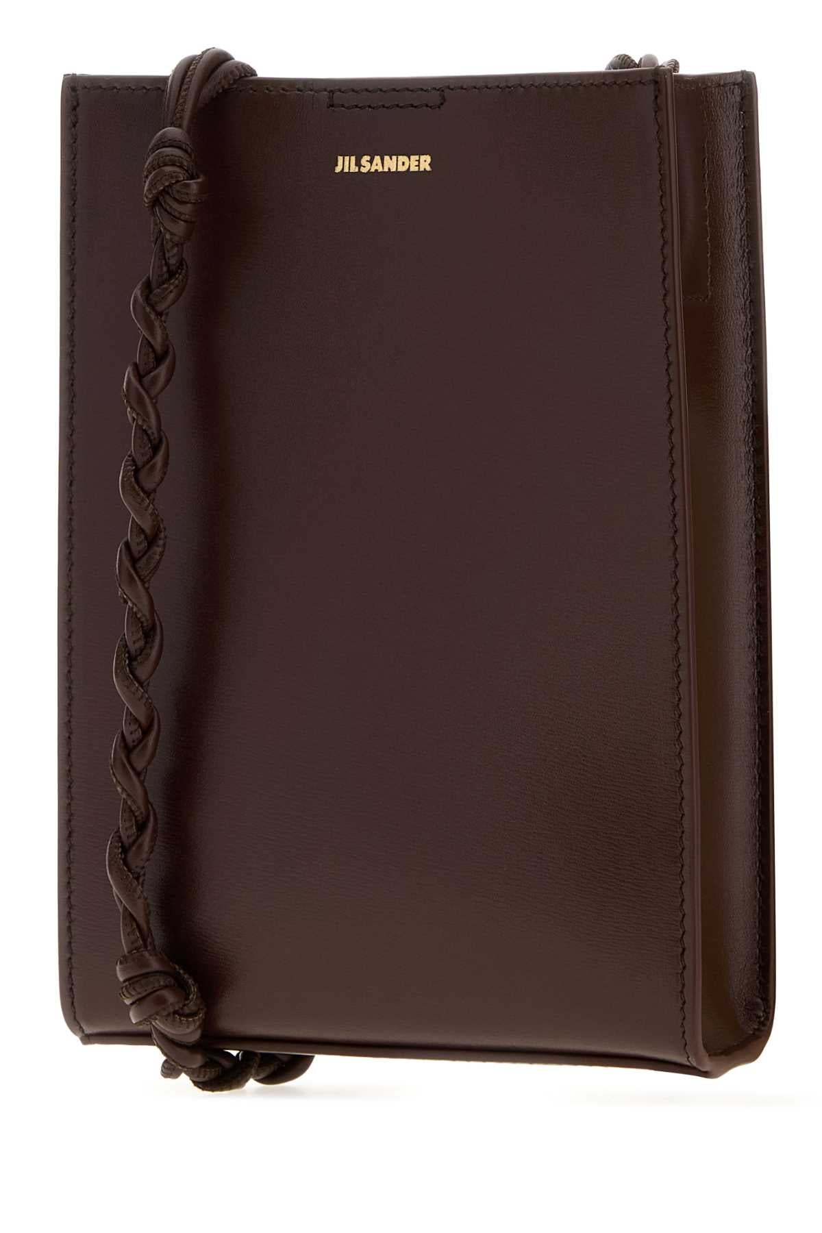 Jil Sander Women Chocolate Leather Small Tangle Shoulder Bag JIL SANDER
