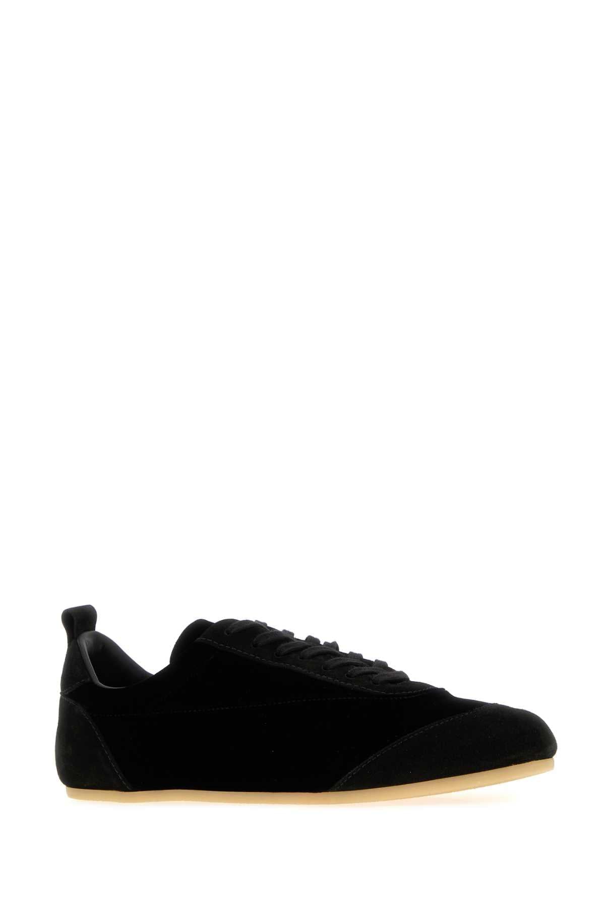 Jil Sander Women Black Velvet And Suede Etage Sneakers JIL SANDER
