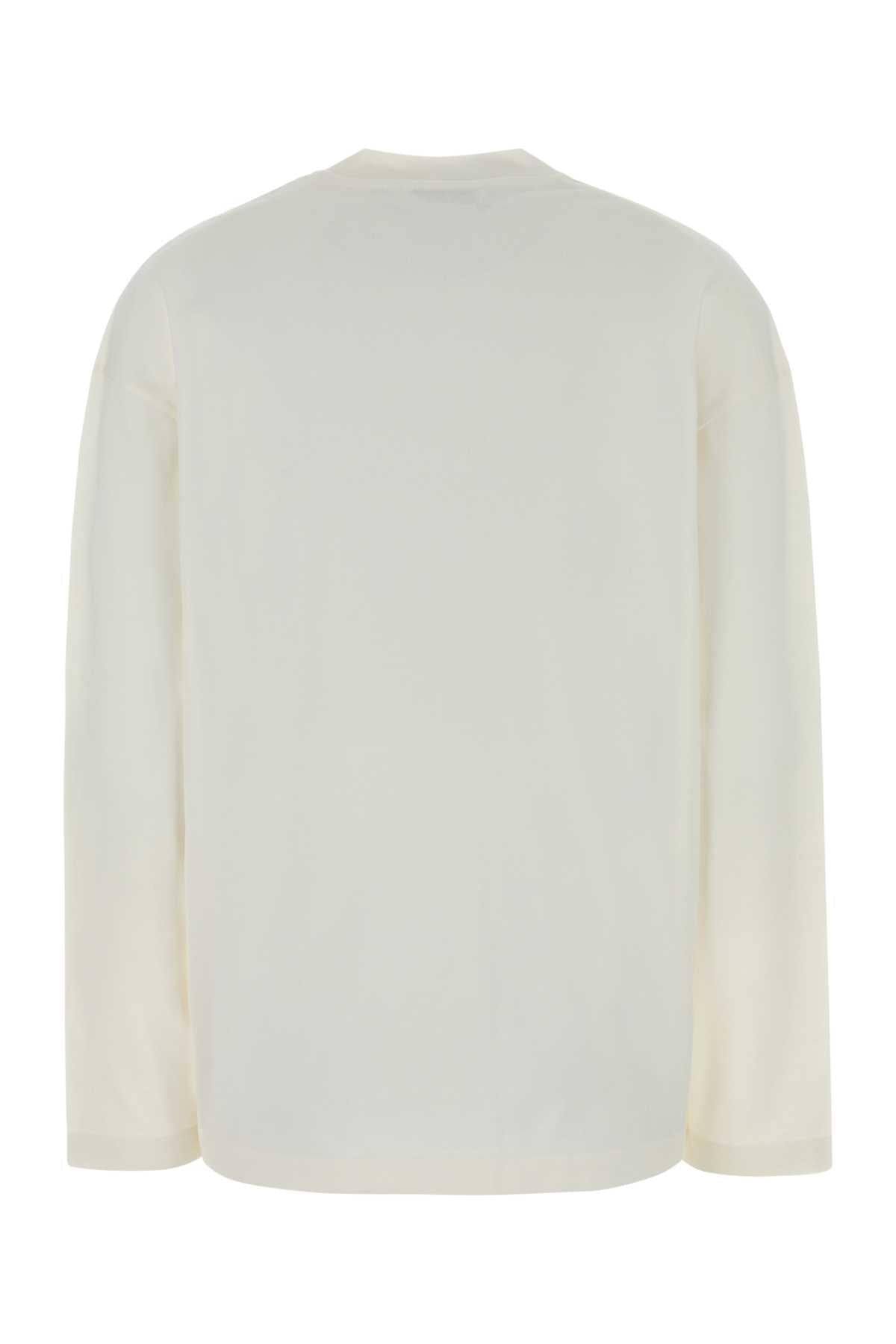 Jil Sander Women White Cotton T-Shirt JIL SANDER