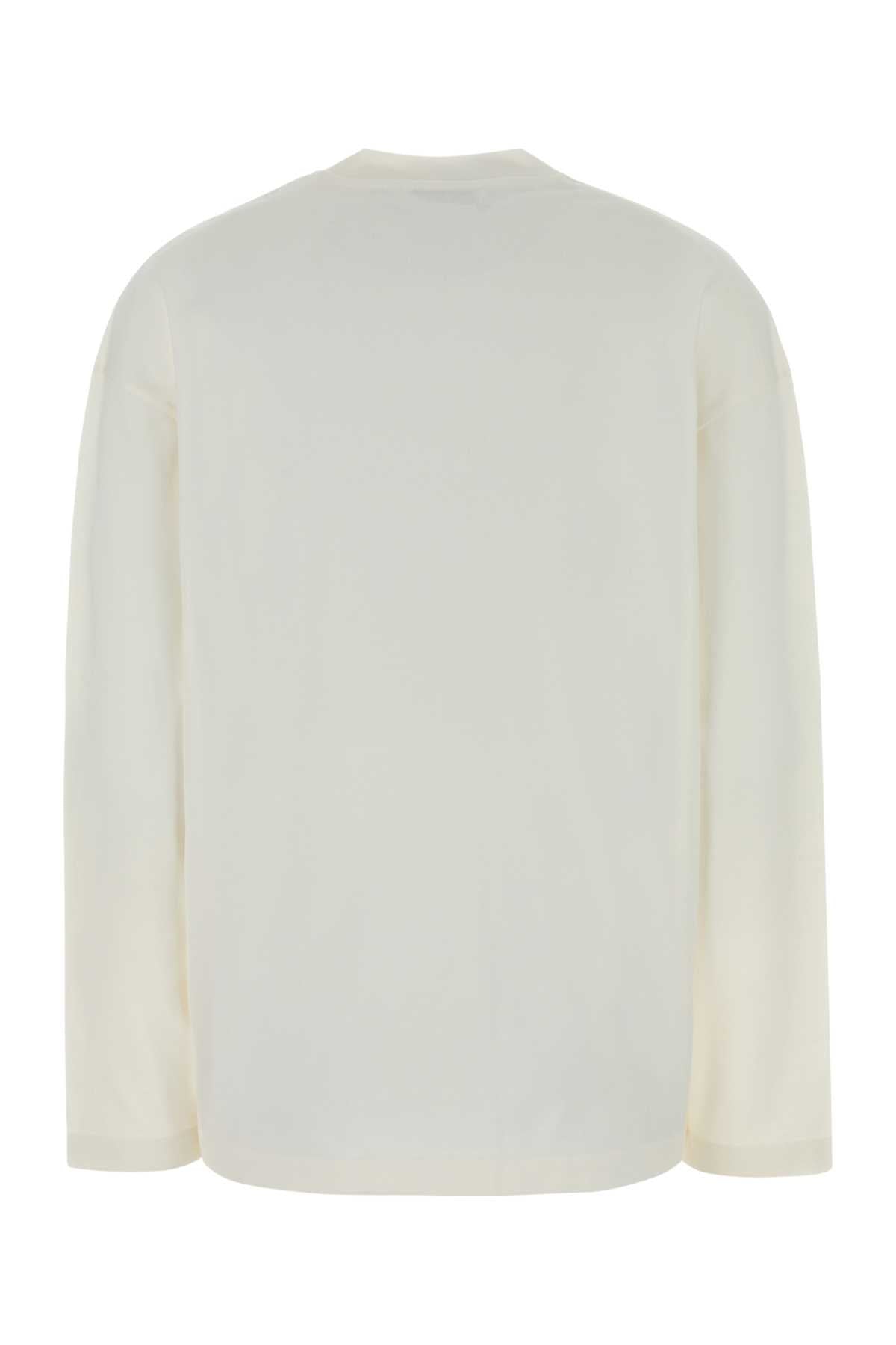Jil Sander Women White Cotton T-Shirt JIL SANDER