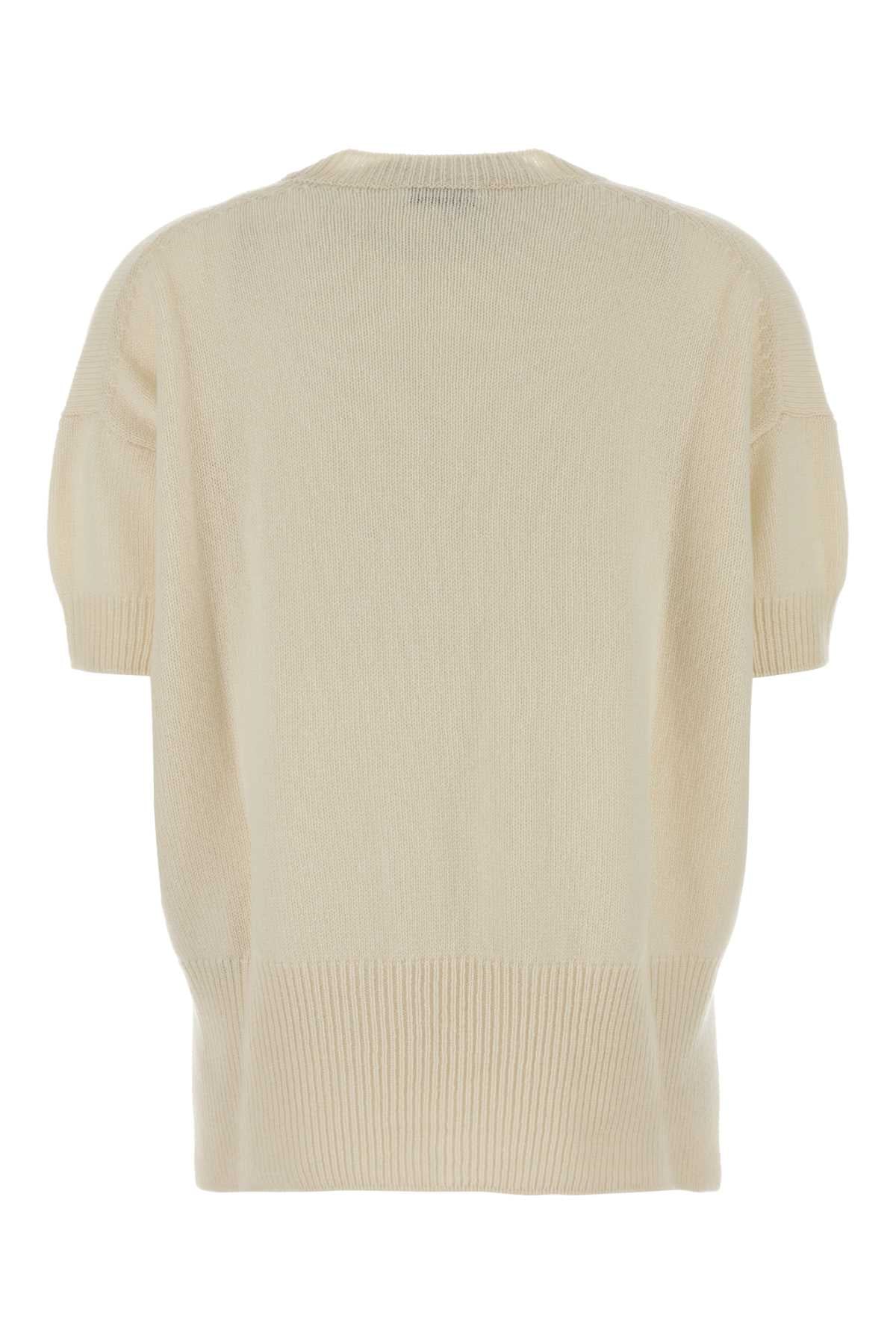 Jil Sander Women Ivory Cashmere Sweater JIL SANDER