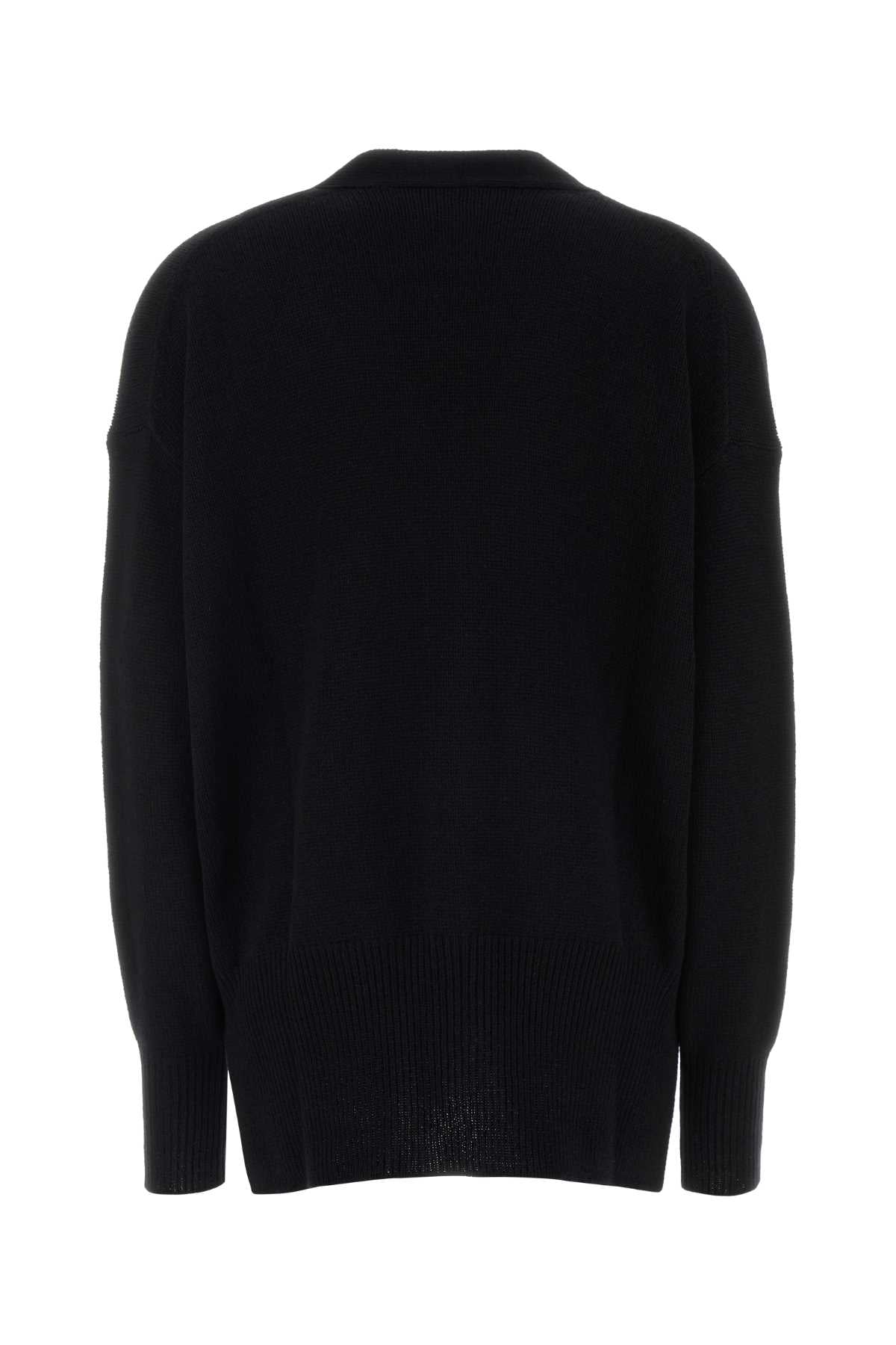 Jil Sander Women Black Cashmere Oversize Cardigan JIL SANDER
