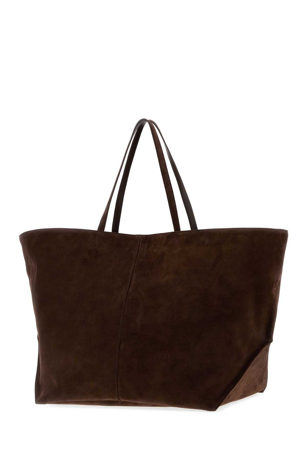 Jil Sander Women Brown Suede Linea Xl Shopping Bag JIL SANDER