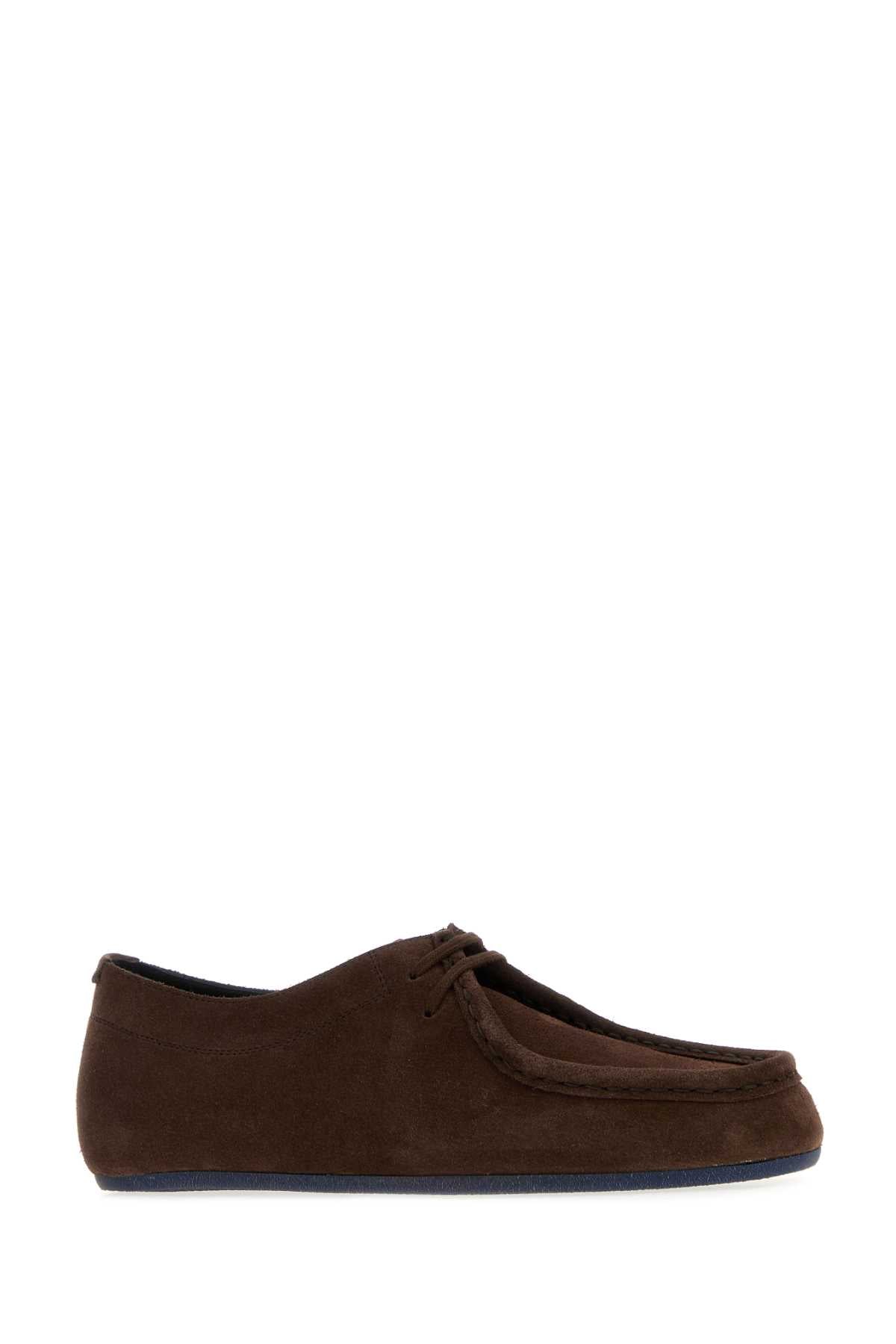 Jil Sander Men Dark Brown Suede Lace-Up Shoes JIL SANDER