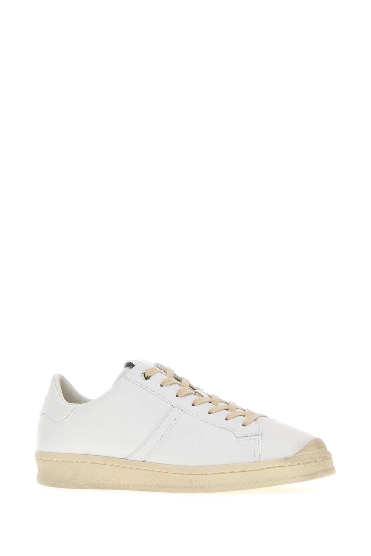 Jil Sander Men White Leather Sneakers JIL SANDER